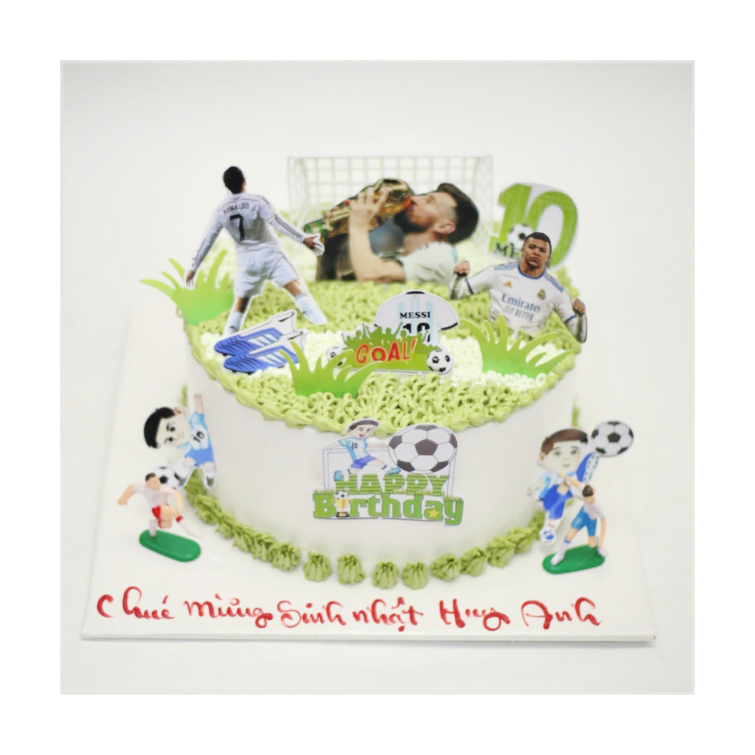 Bánh bóng đá Messi Ronaldo