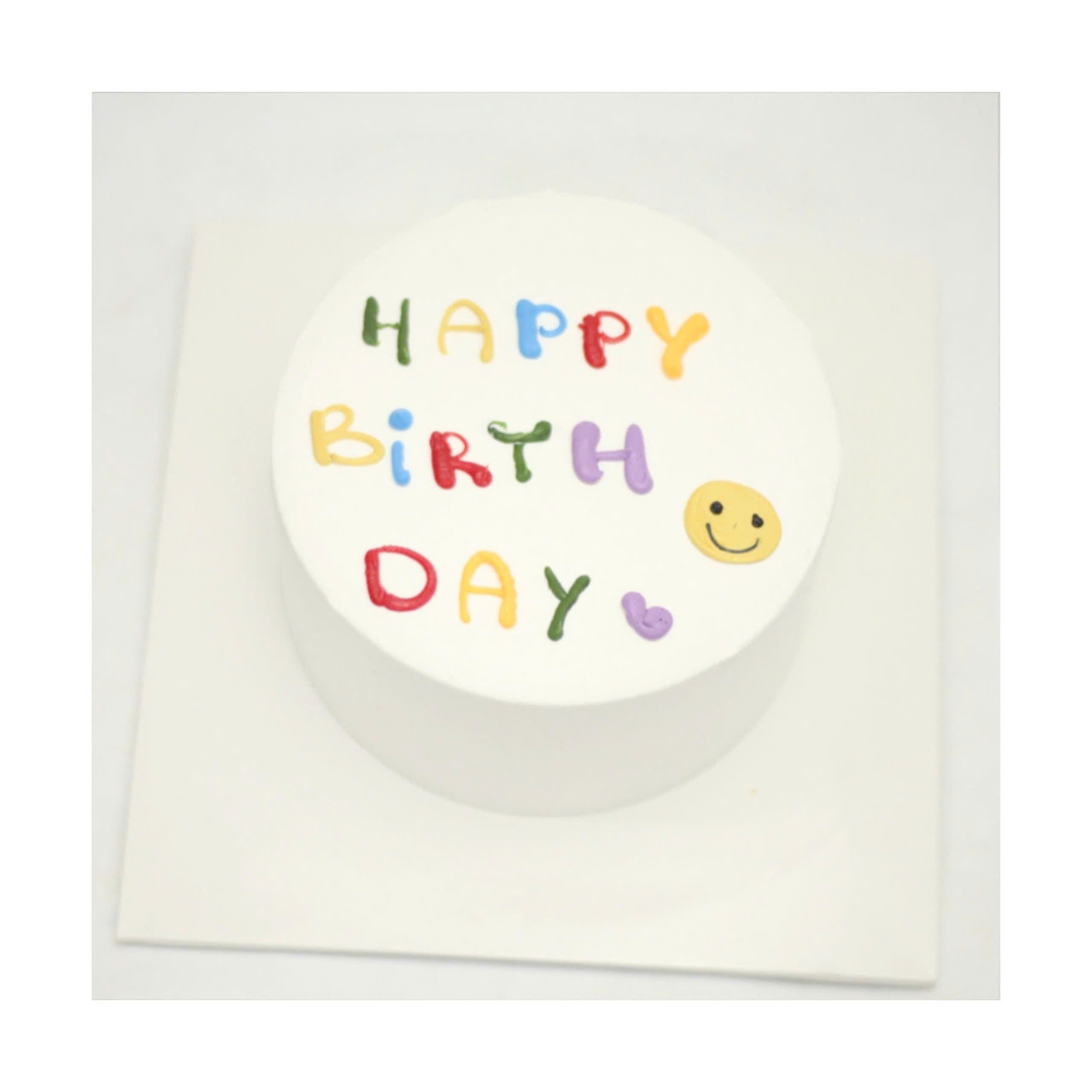 Bento chữ màu happy