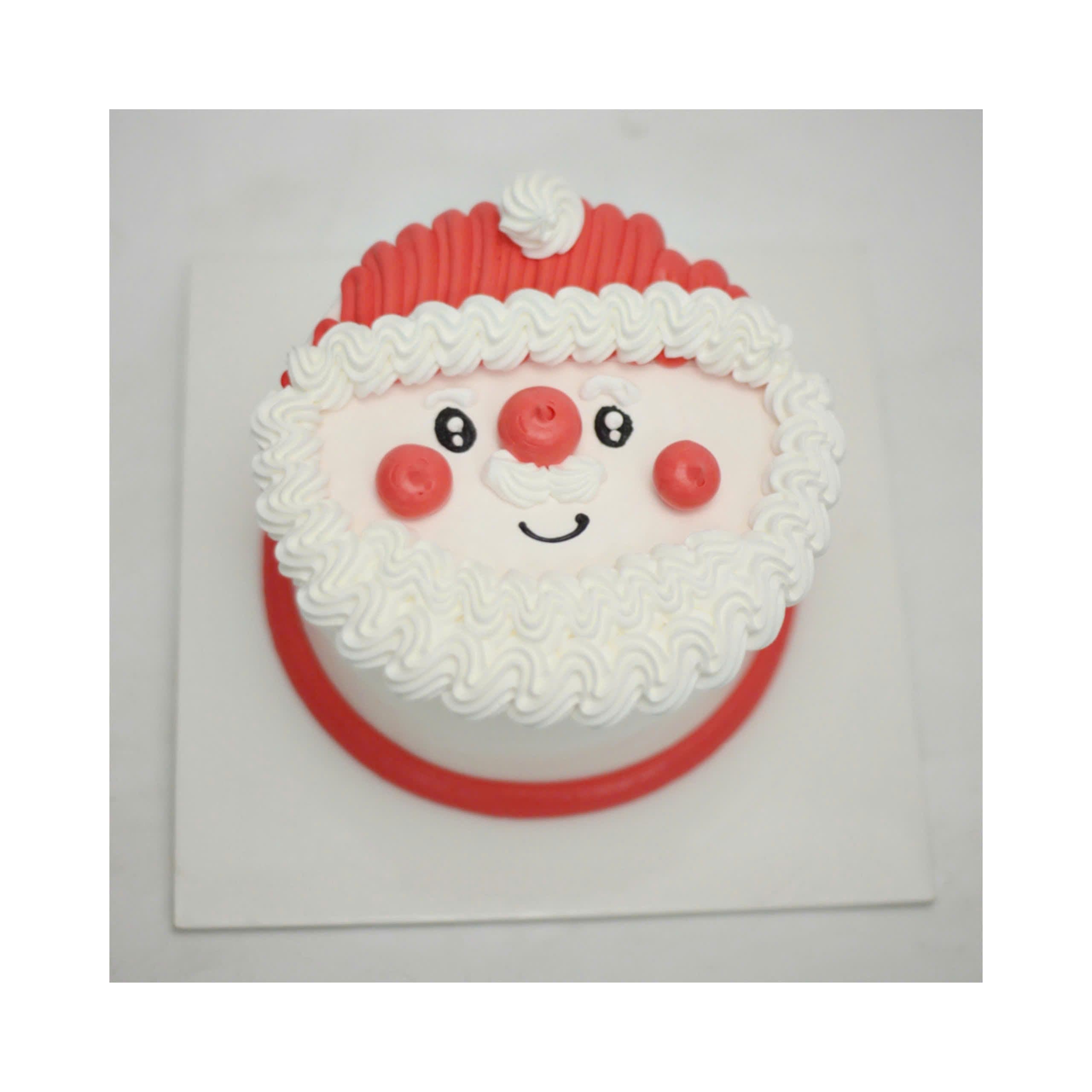 Bánh kem mặt ông già Noel tối giản