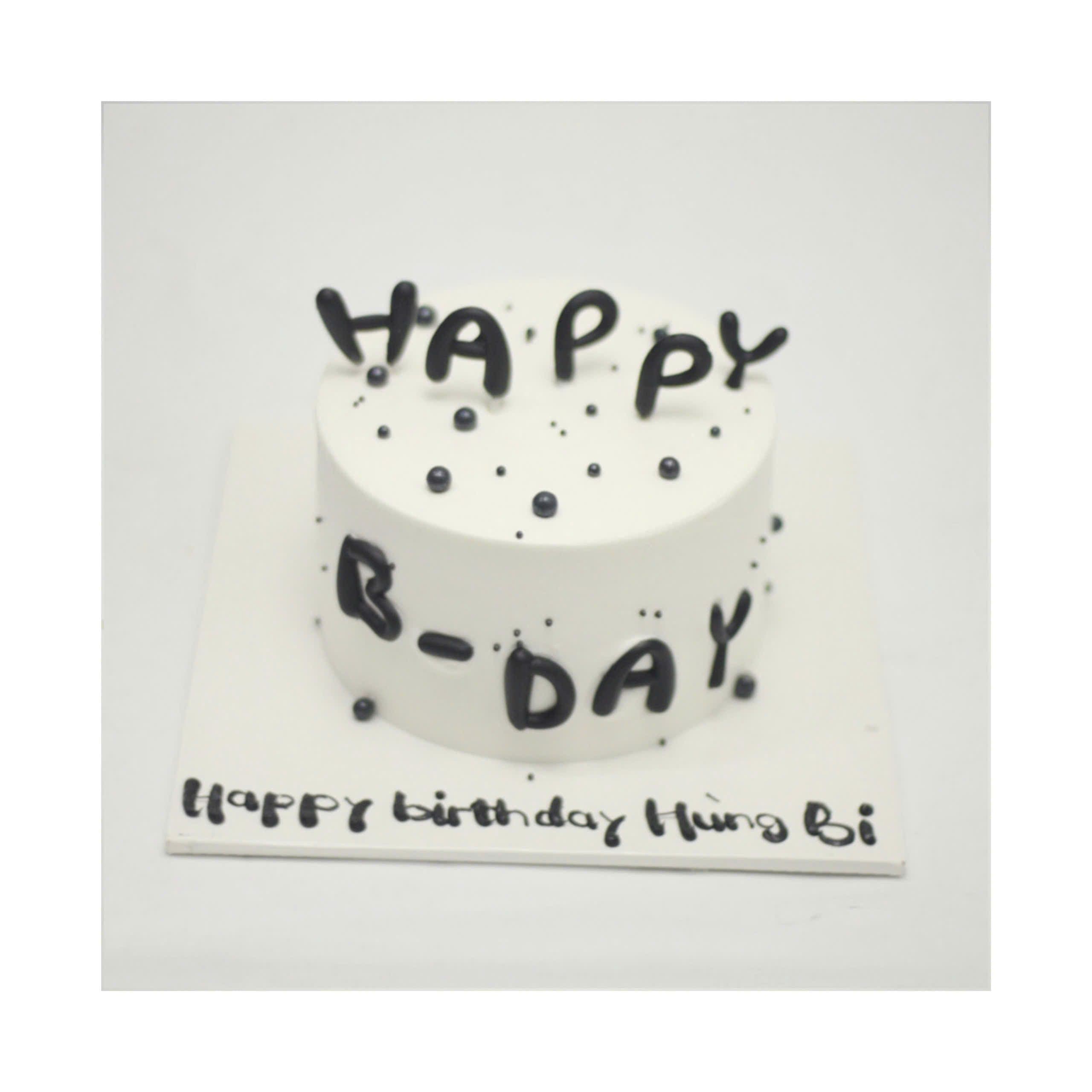 Bánh Happy Birthday Tối Giản