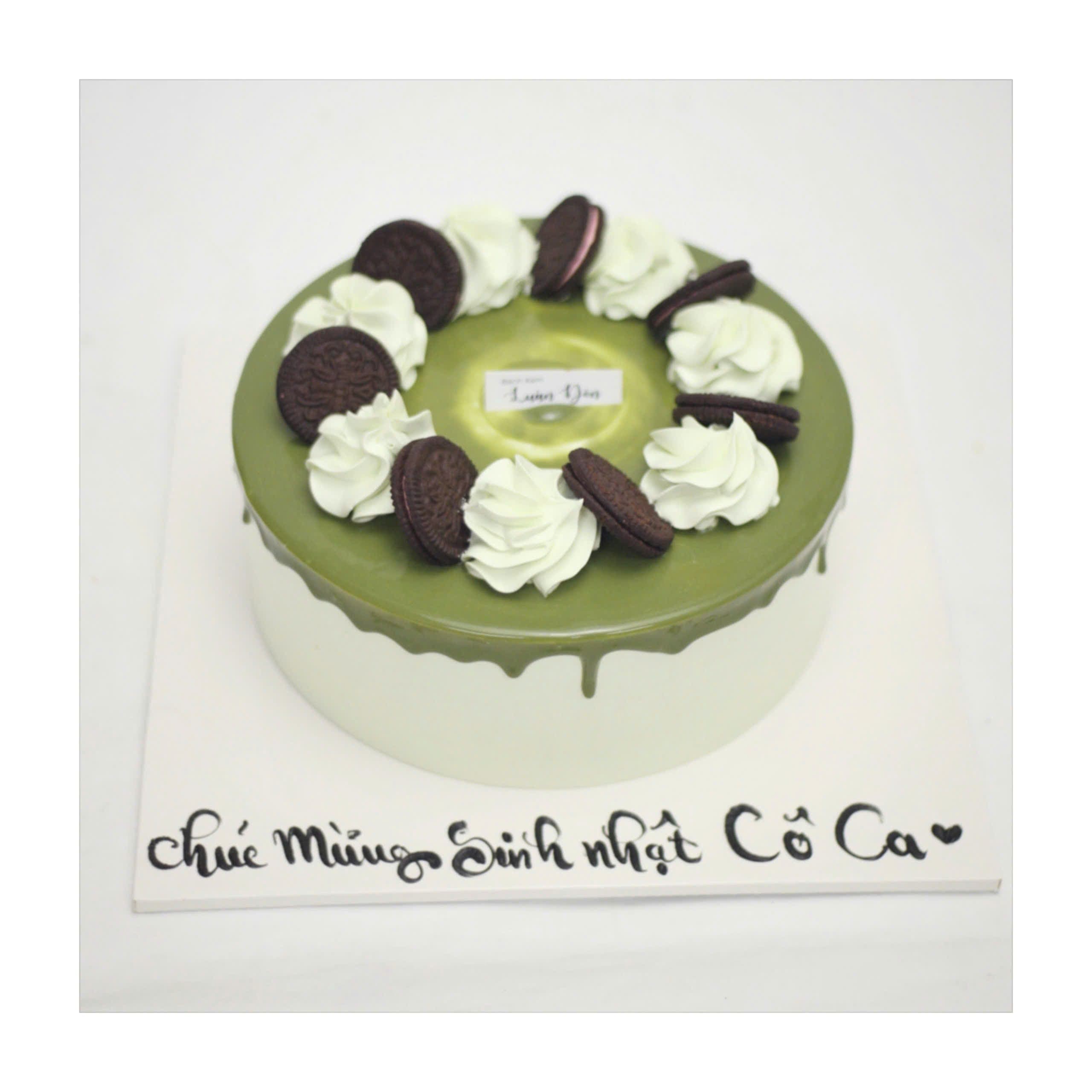 Bánh Matcha Oreo Viền Kem