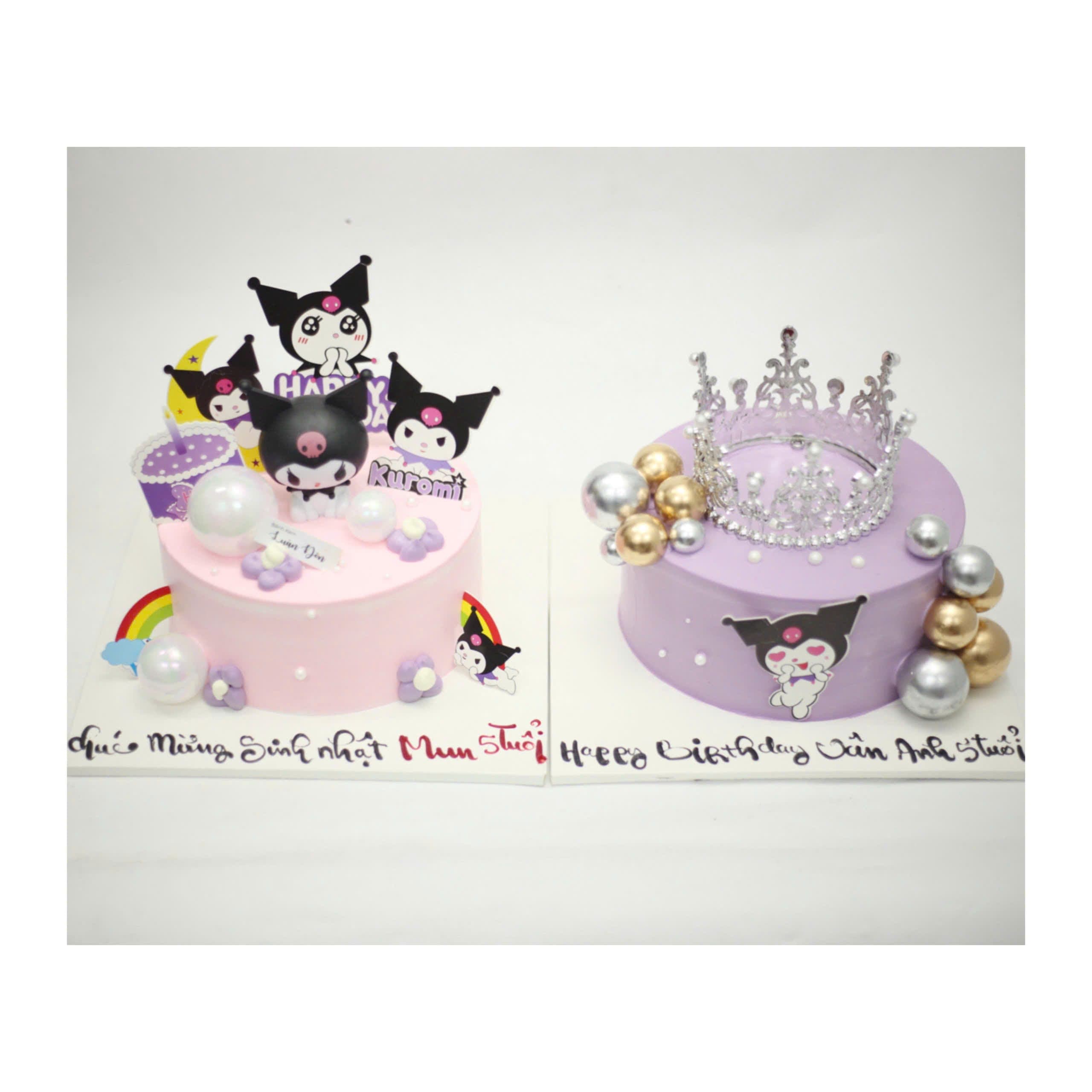 Bánh kem đôi chủ đề nhân vật Kuromi