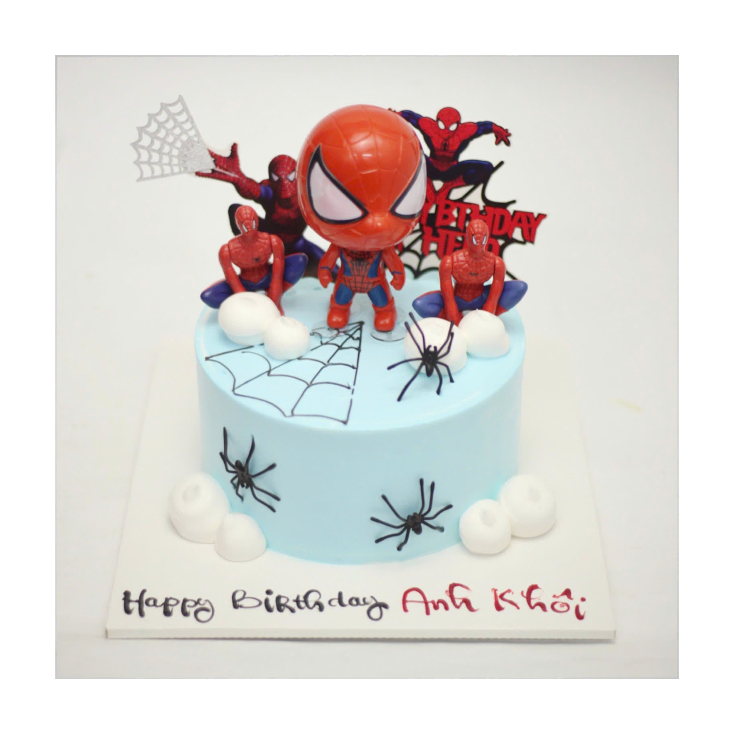 Bánh kem sinh nhật chủ đề siêu anh hùng Spider-Man
