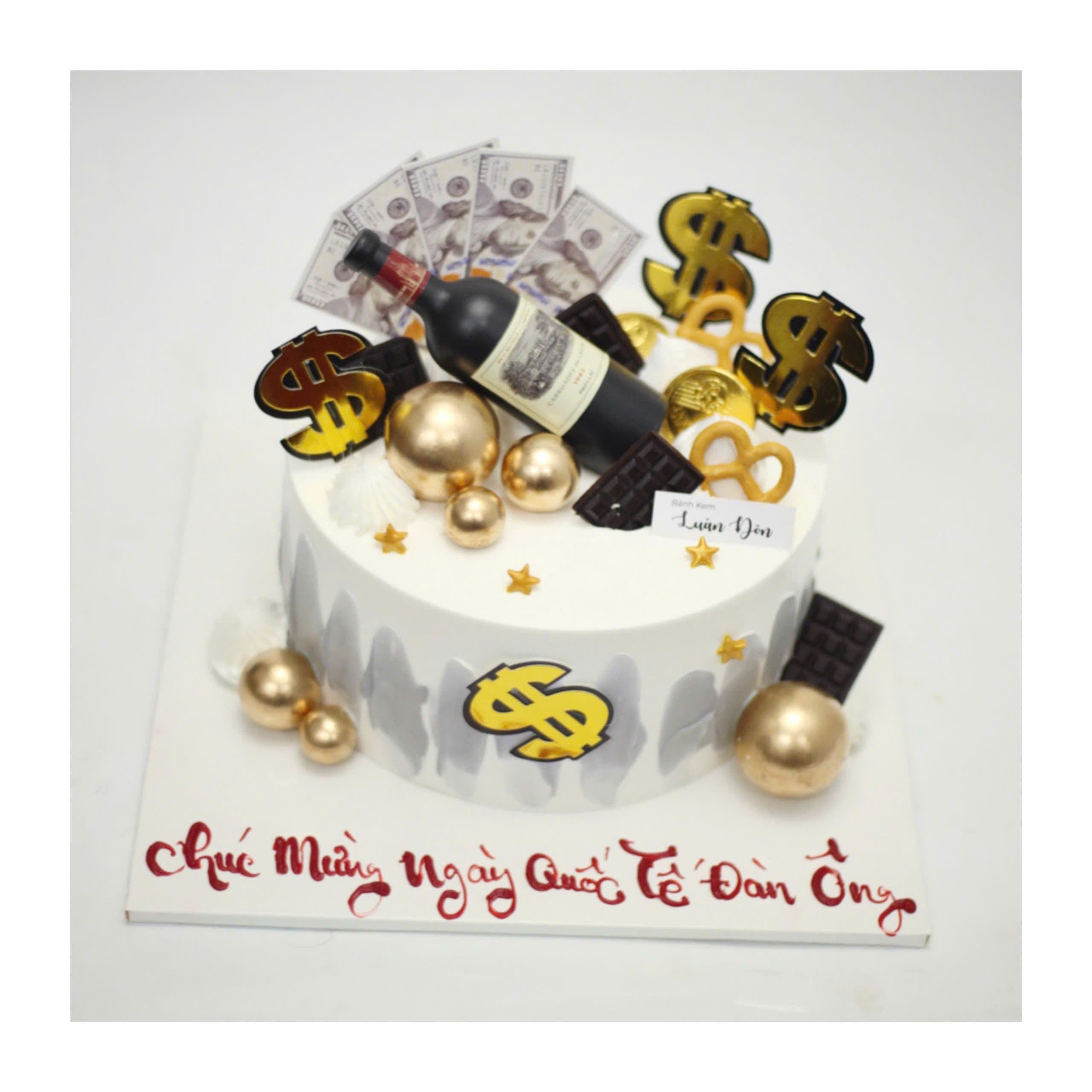 Bánh kem chúc mừng ngày quốc tế đàn ông