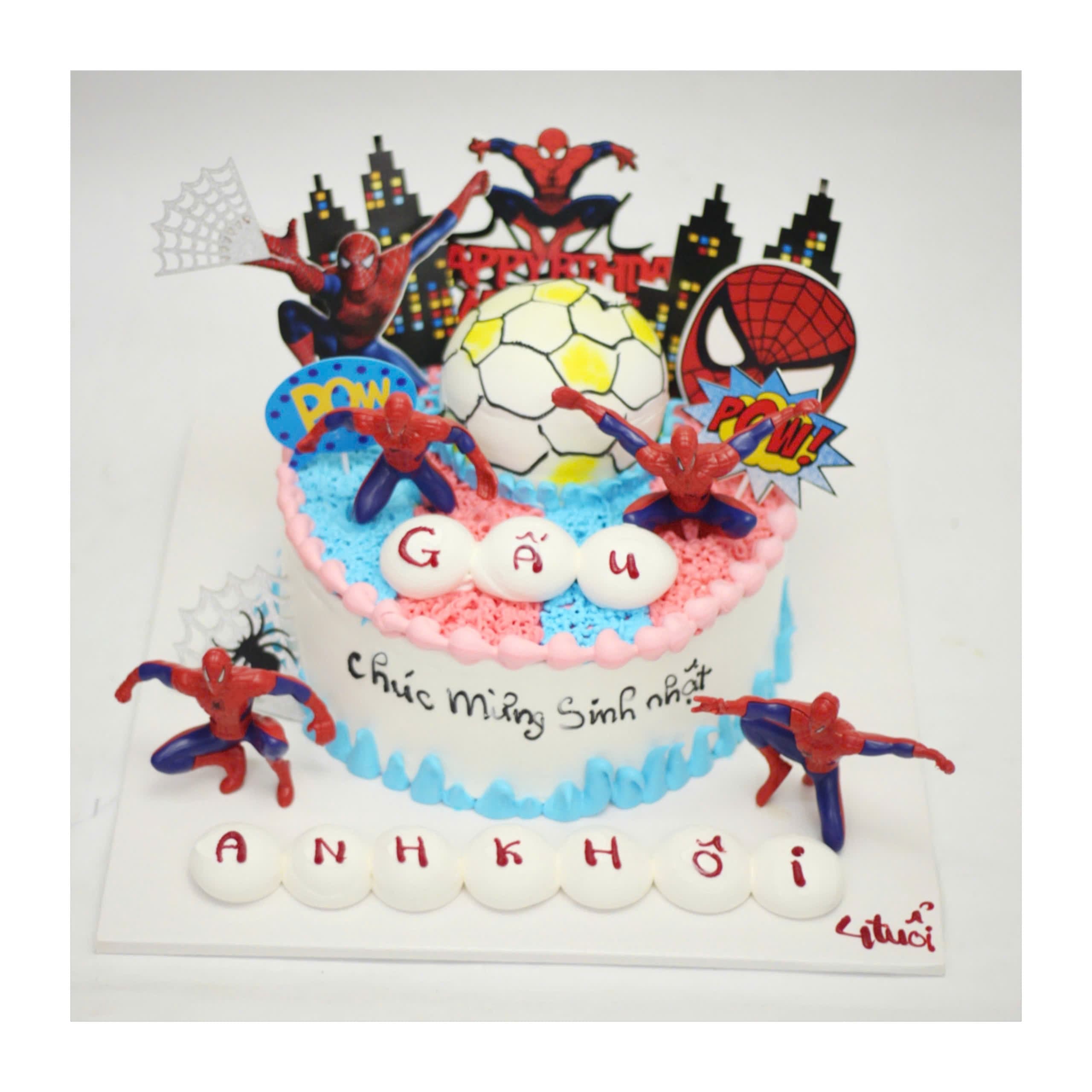 Bánh kem chủ đề siêu anh hùng người nhện