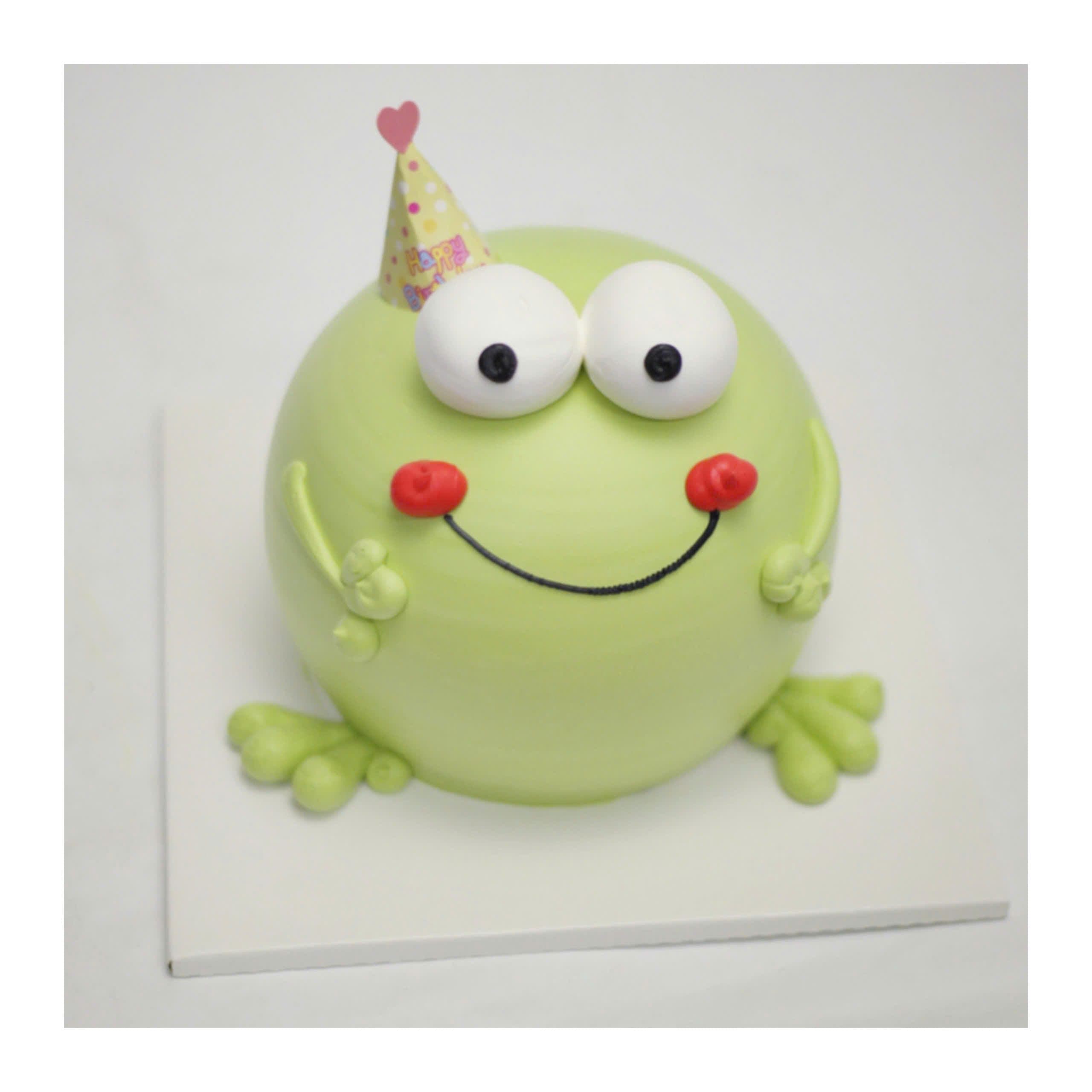 Bánh kem tạo hình chú ếch xanh vui vẻ