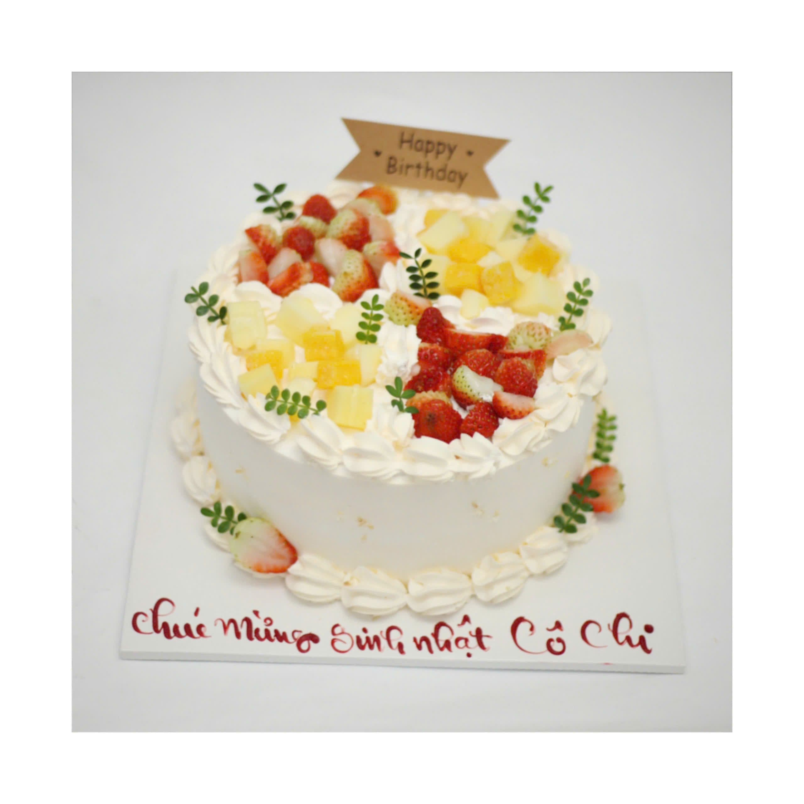 Bánh kem trái cây tươi mát bốn vị