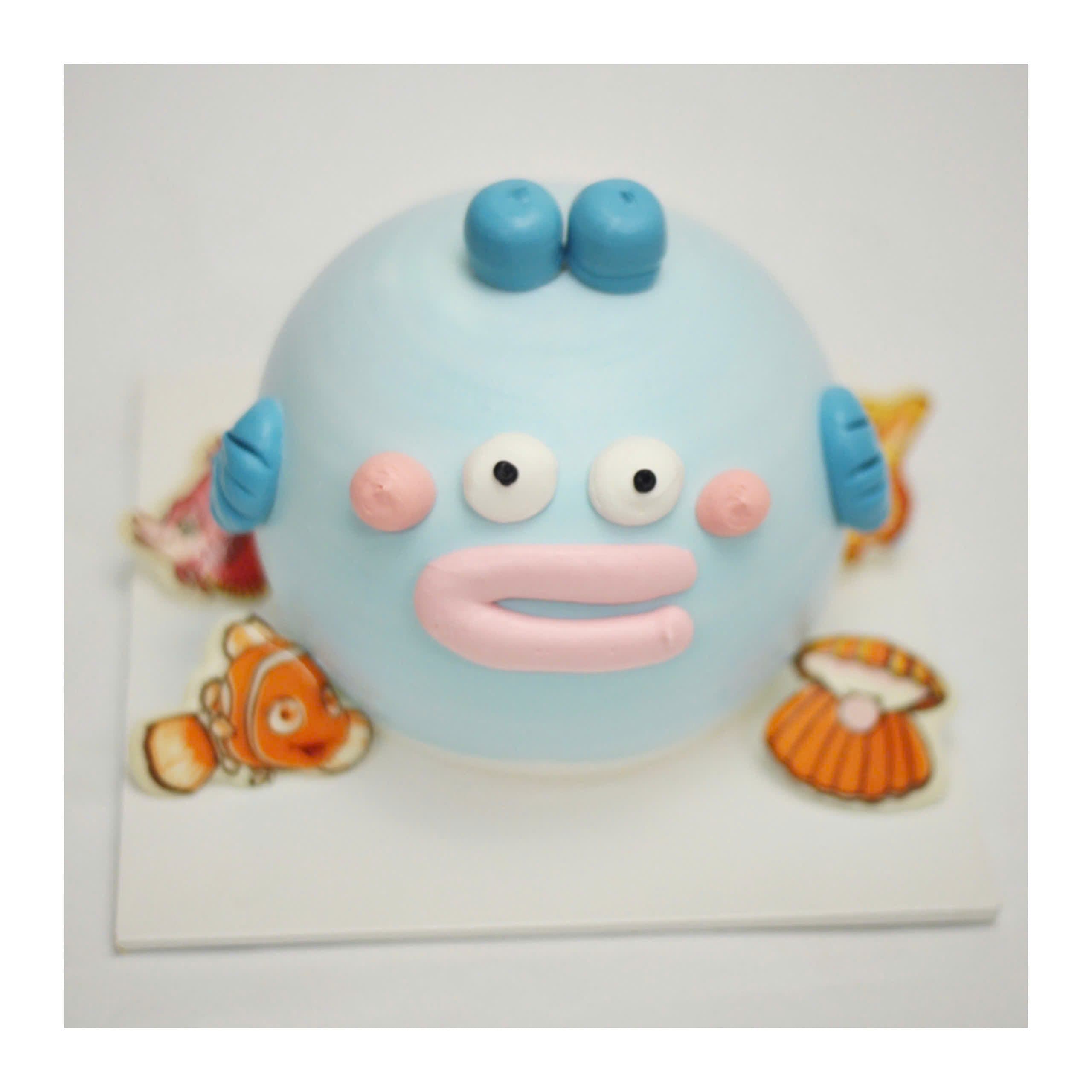 Bánh kem tạo hình cá xanh đáng yêu