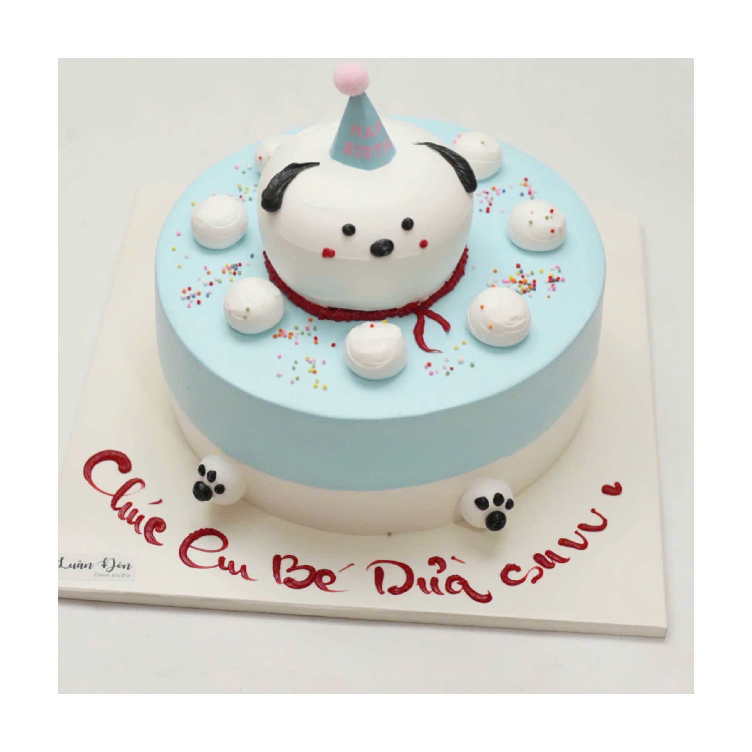 Bánh kem chú cún con đáng yêu