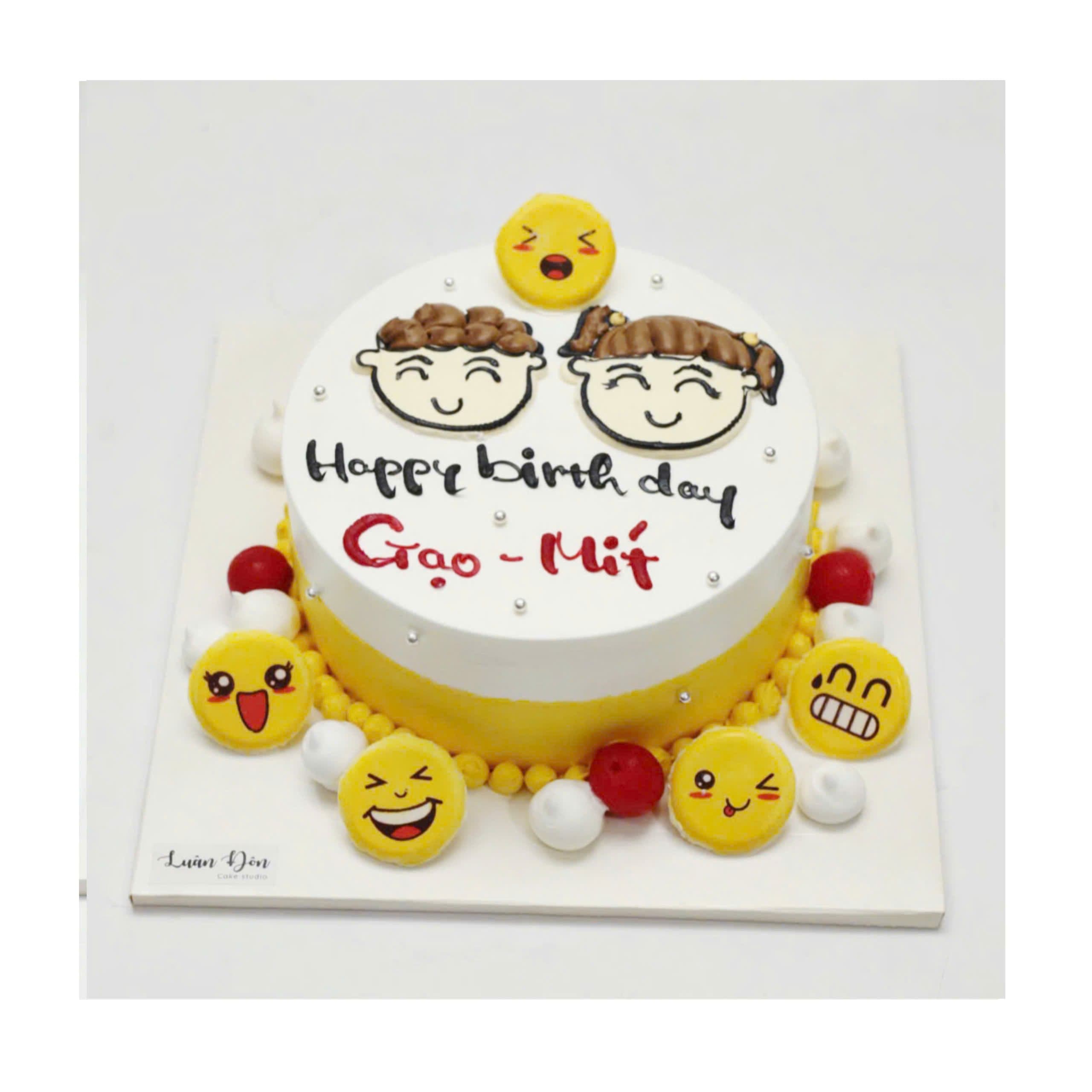 Bánh sinh nhật gia đình Gạo Mít ngộ nghĩnh