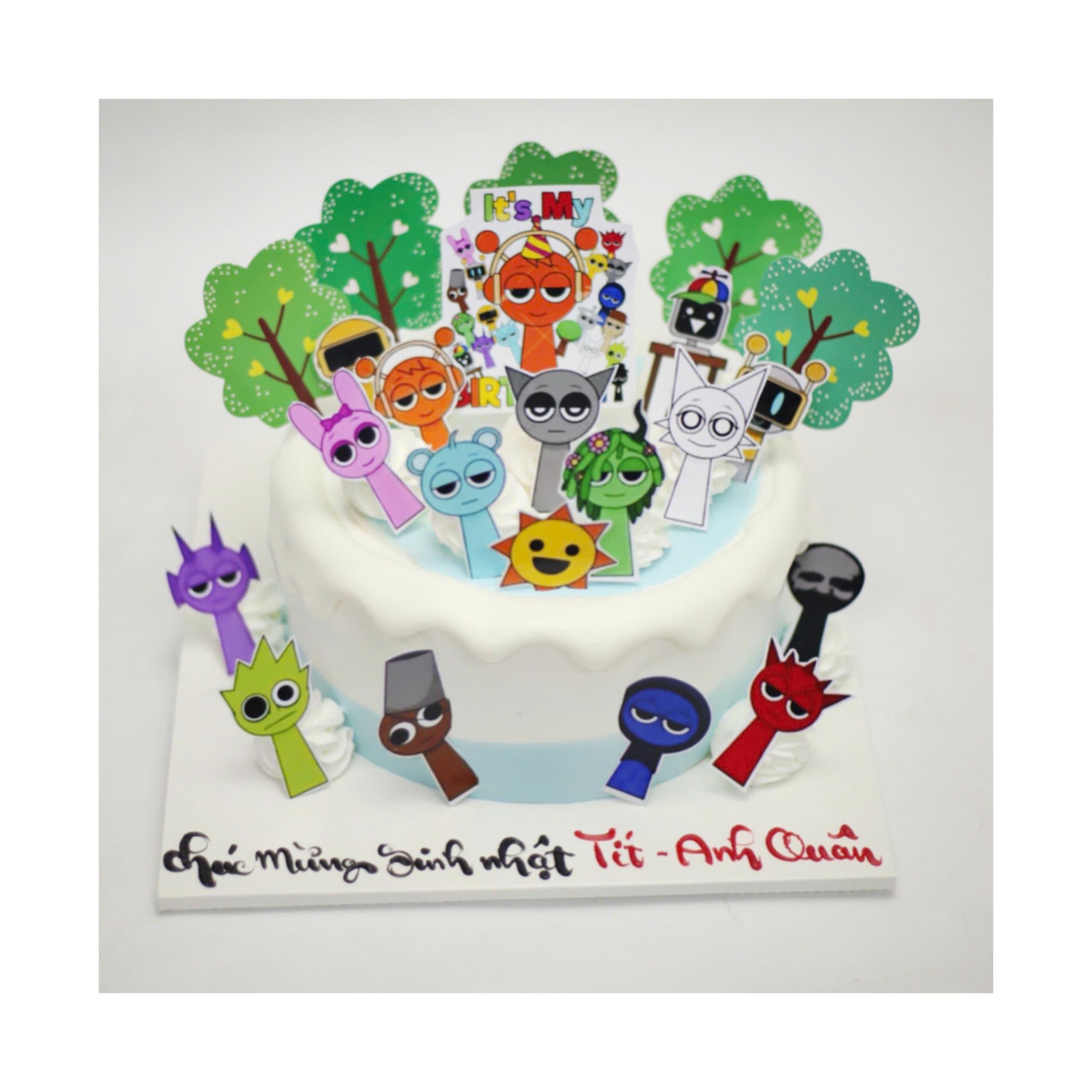 Bánh Nhân Vật Hoạt Hình Vui Nhộn