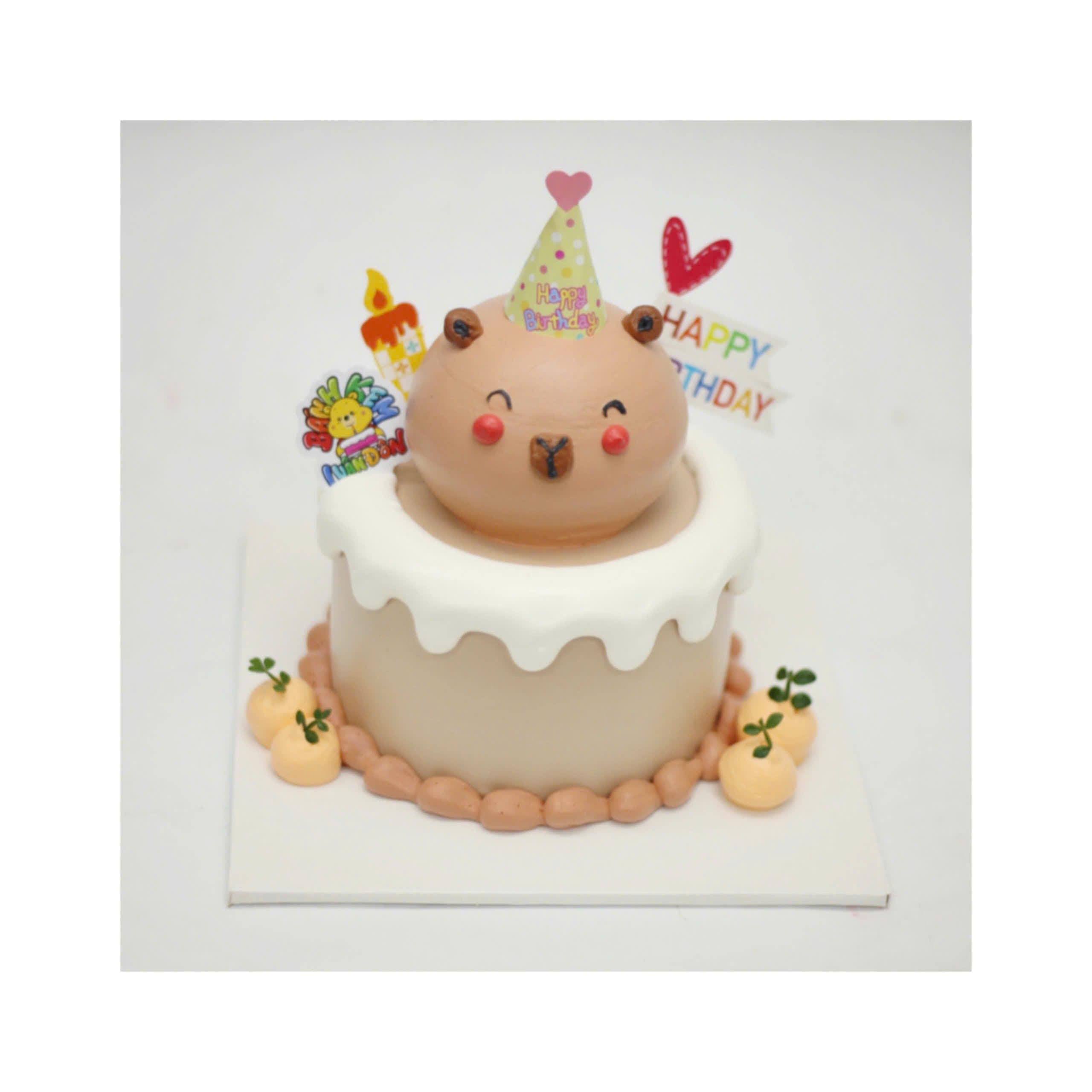 Bánh kem tạo hình chuột lang nước 3D