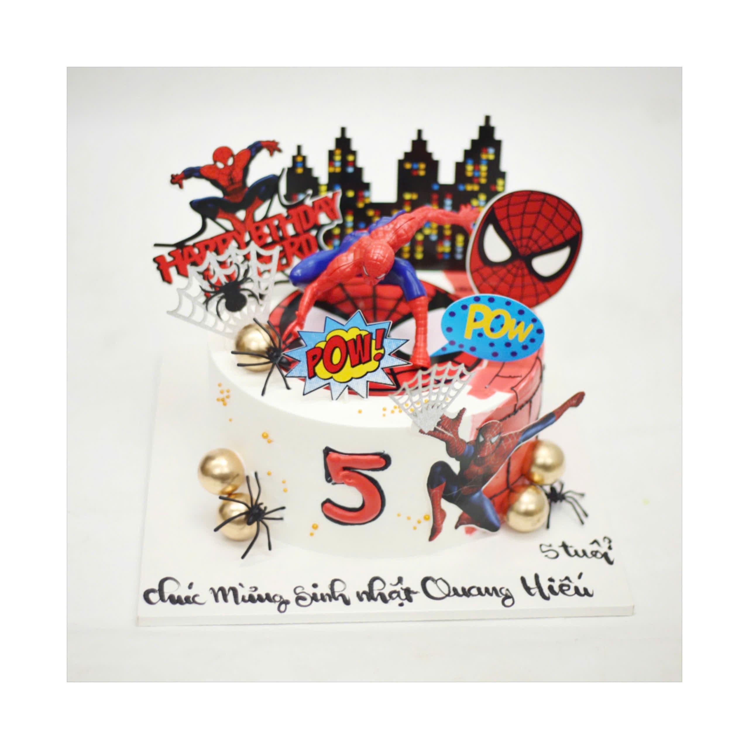 Bánh kem sinh nhật siêu nhân Spider-Man cho bé