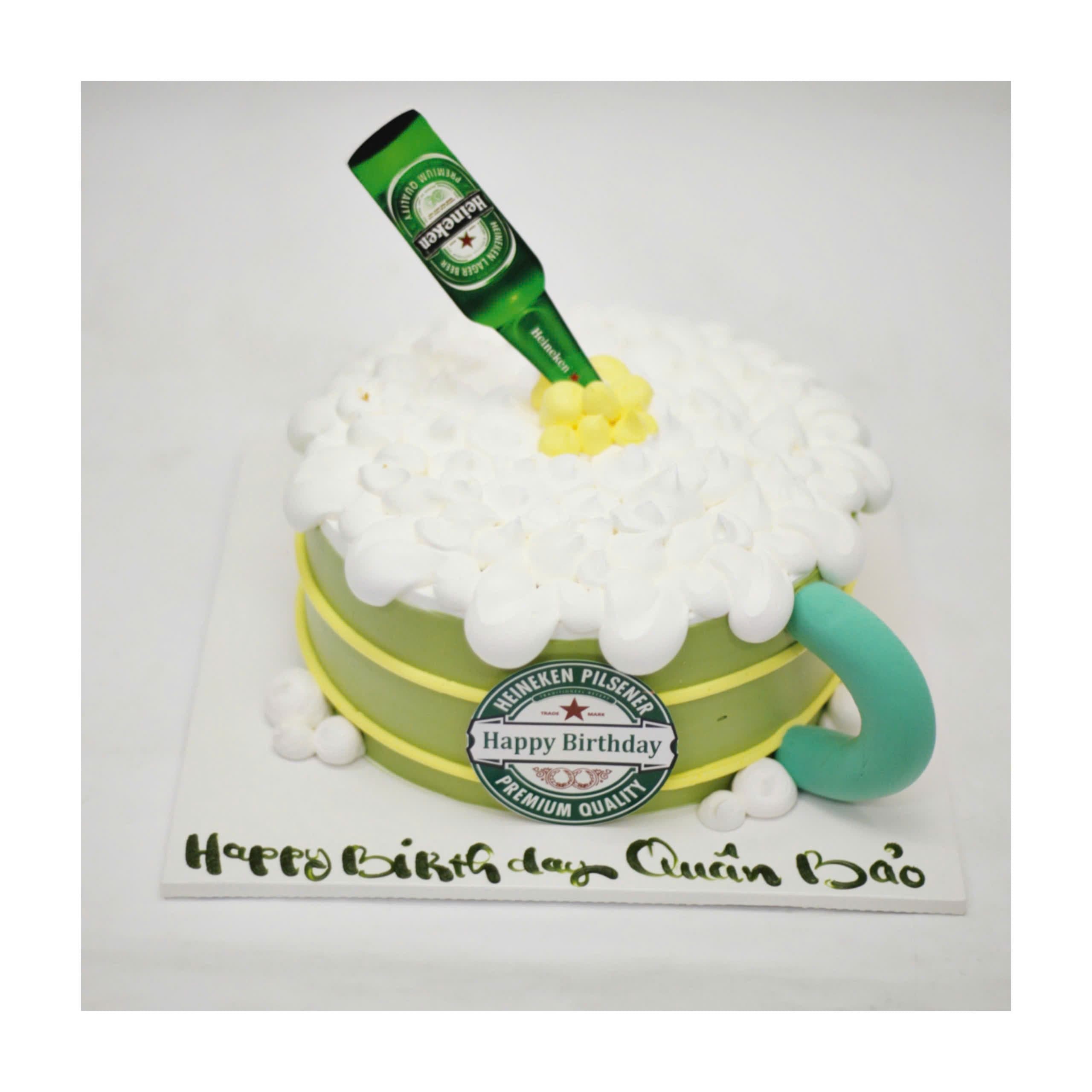 Bánh kem bia Heineken độc đáo cho nam