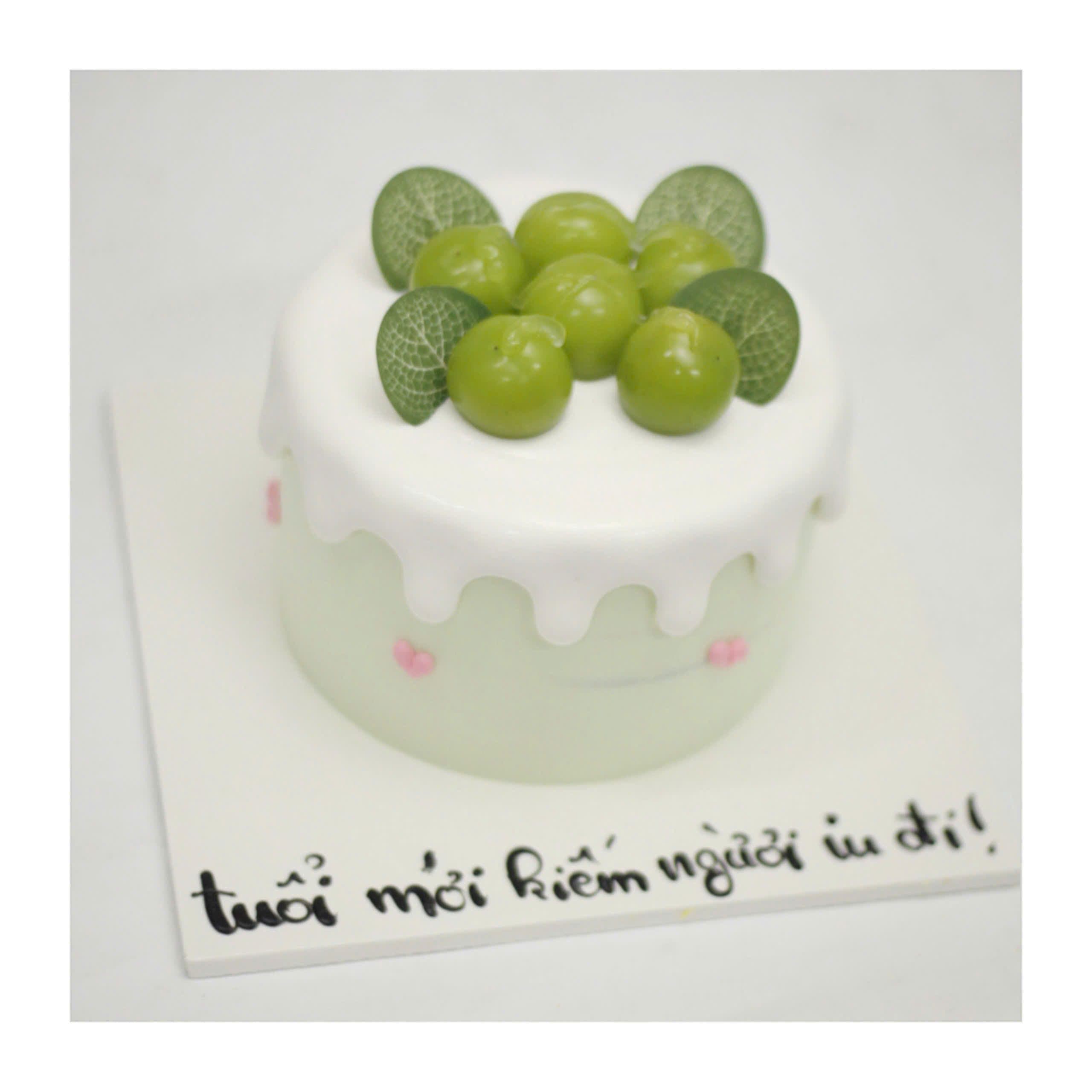 Bánh kem nho xanh phong cách Hàn Quốc