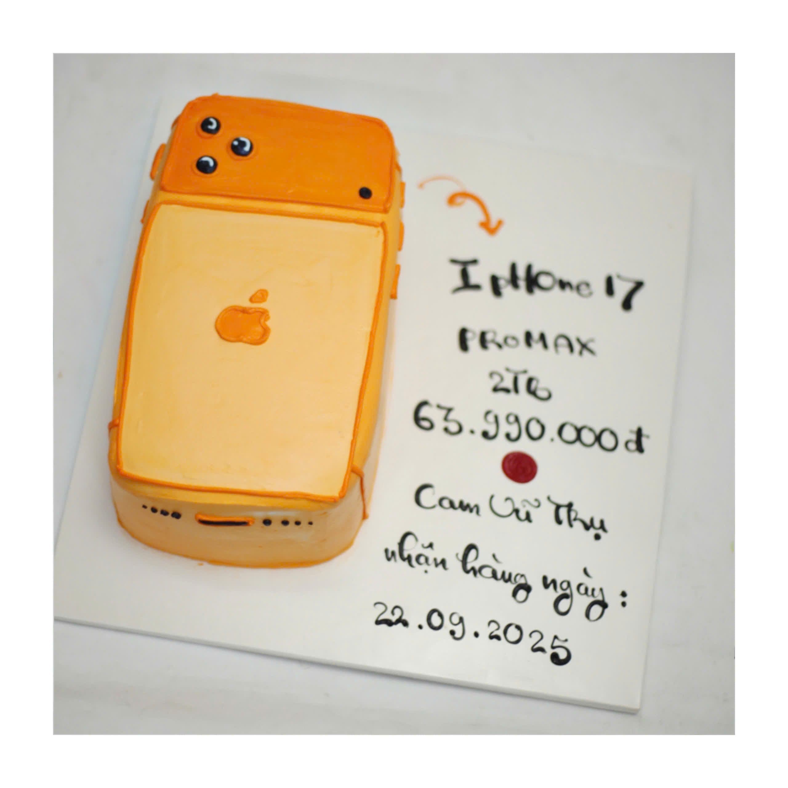 Bánh kem iPhone 17 Pro Max độc đáo