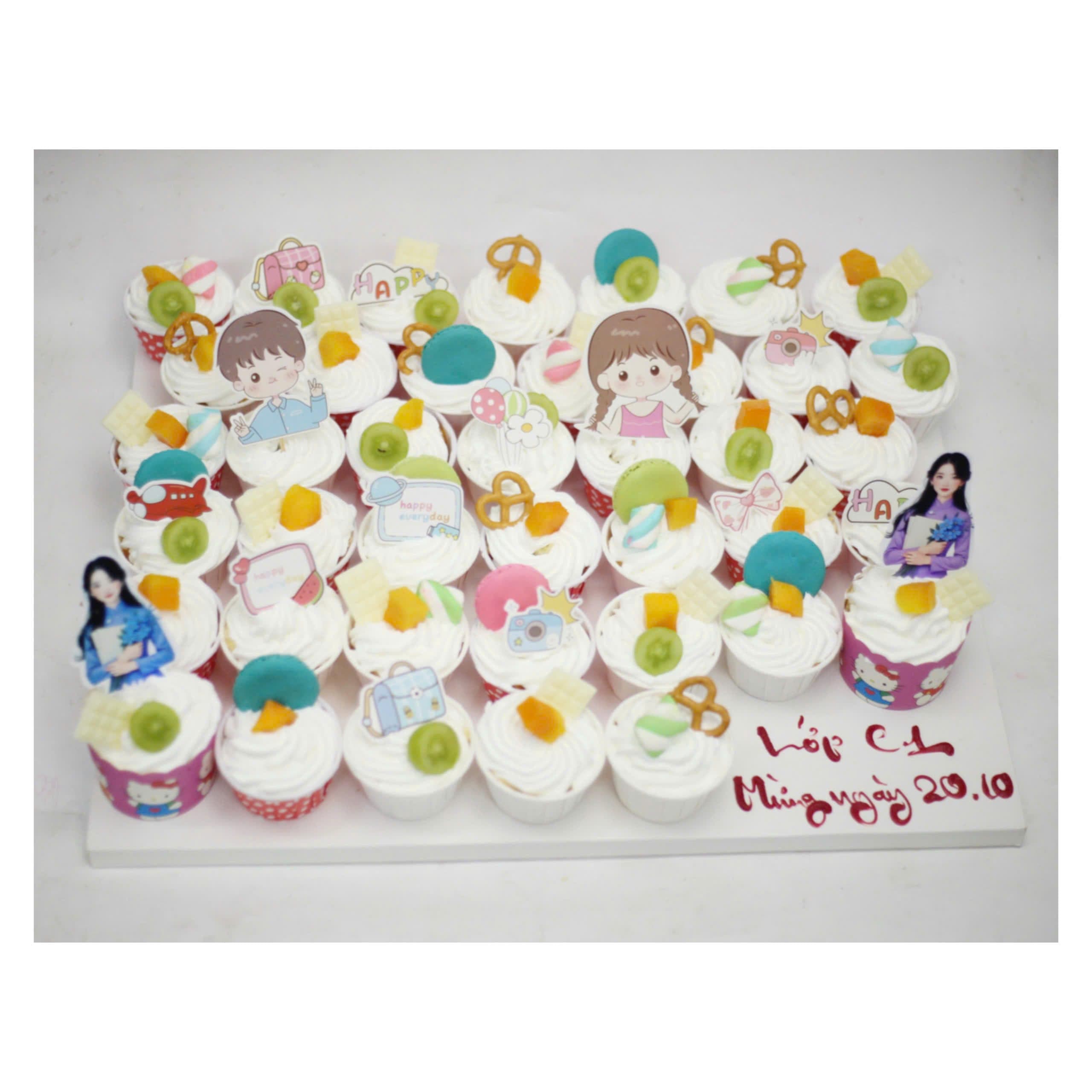 Set Cupcake trang trí ảnh và hoạt hình