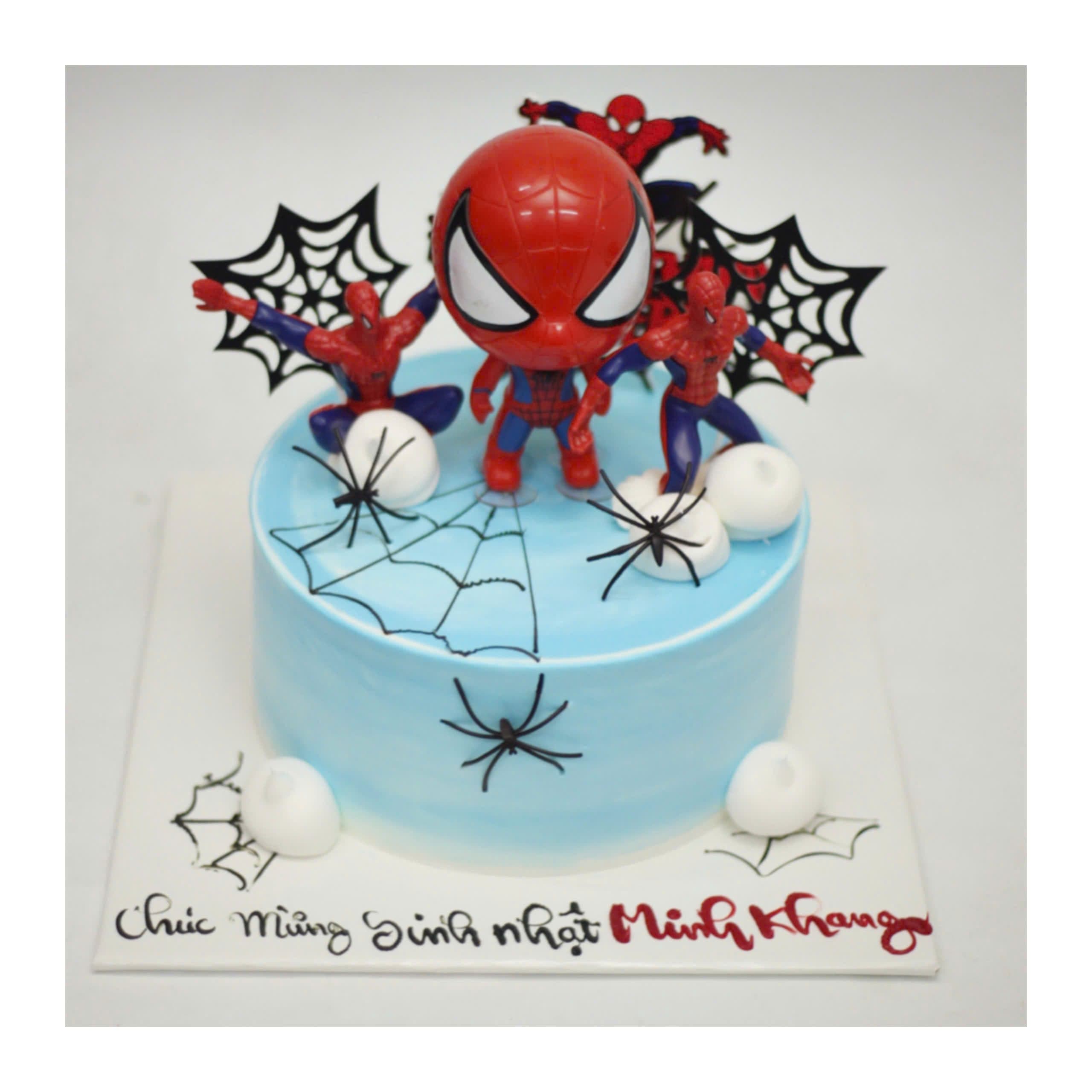 Bánh kem siêu anh hùng Spiderman cho bé trai