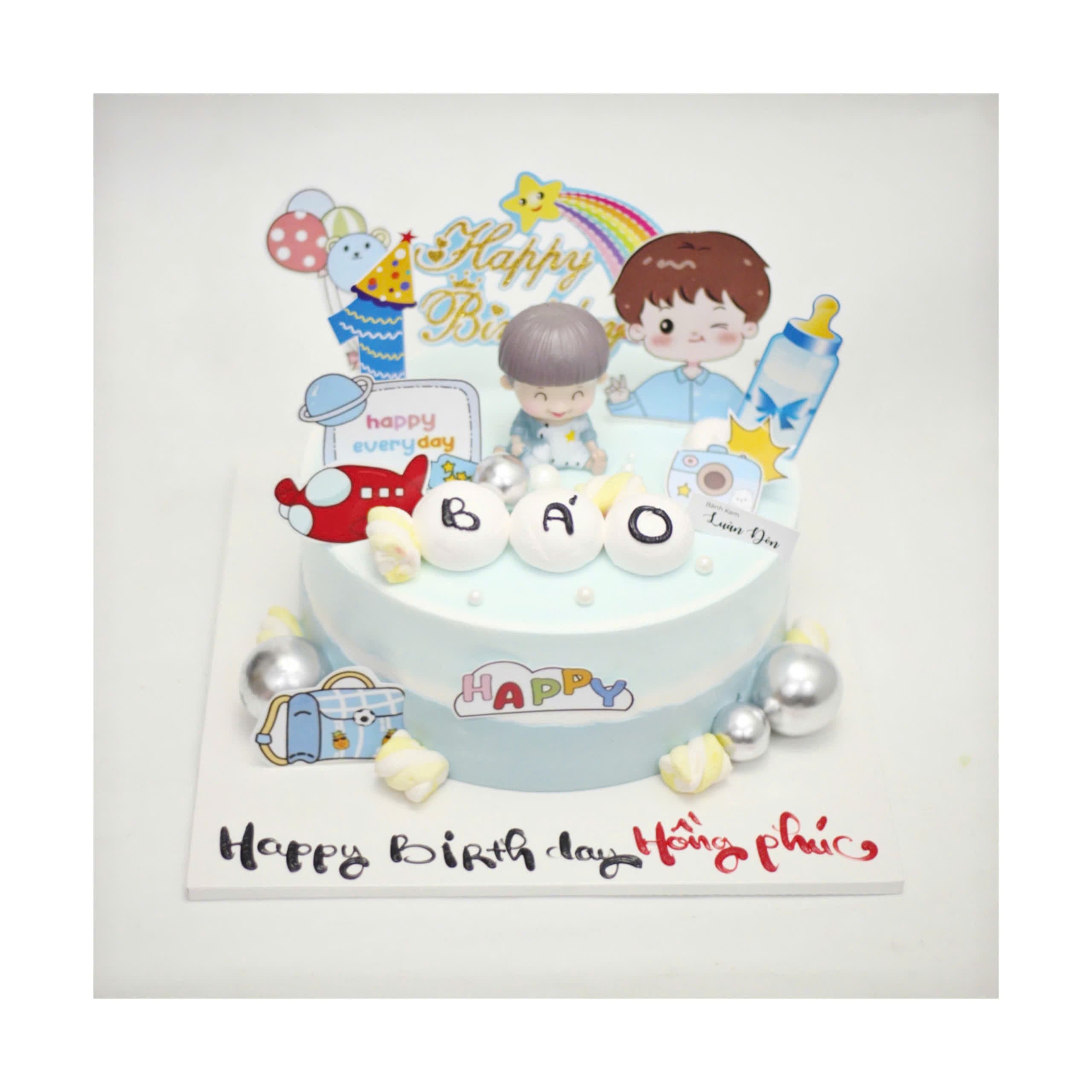 Bánh kem phi công nhí và máy bay đỏ