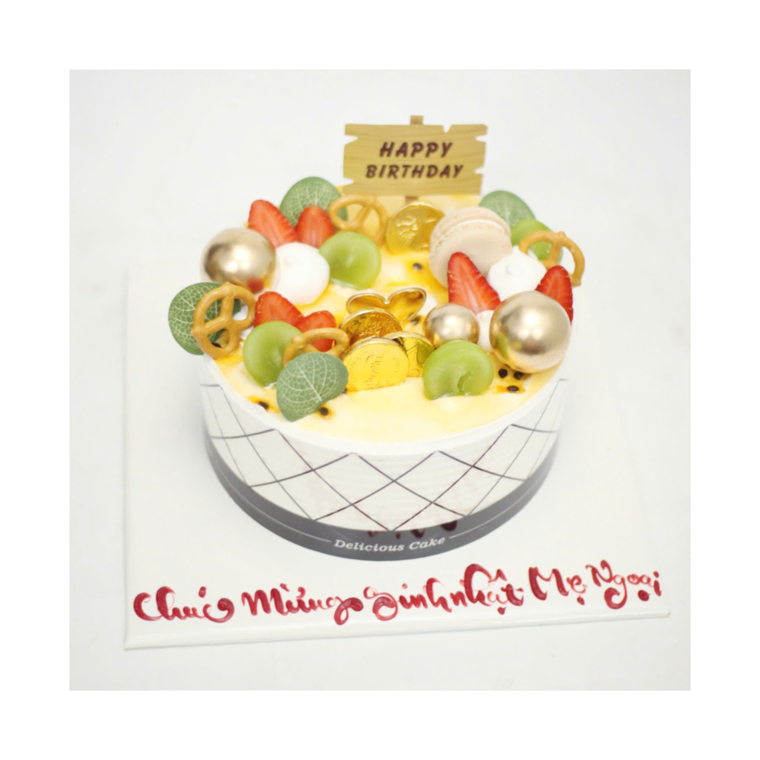 Bánh kem hoa quả tươi mix bánh quy