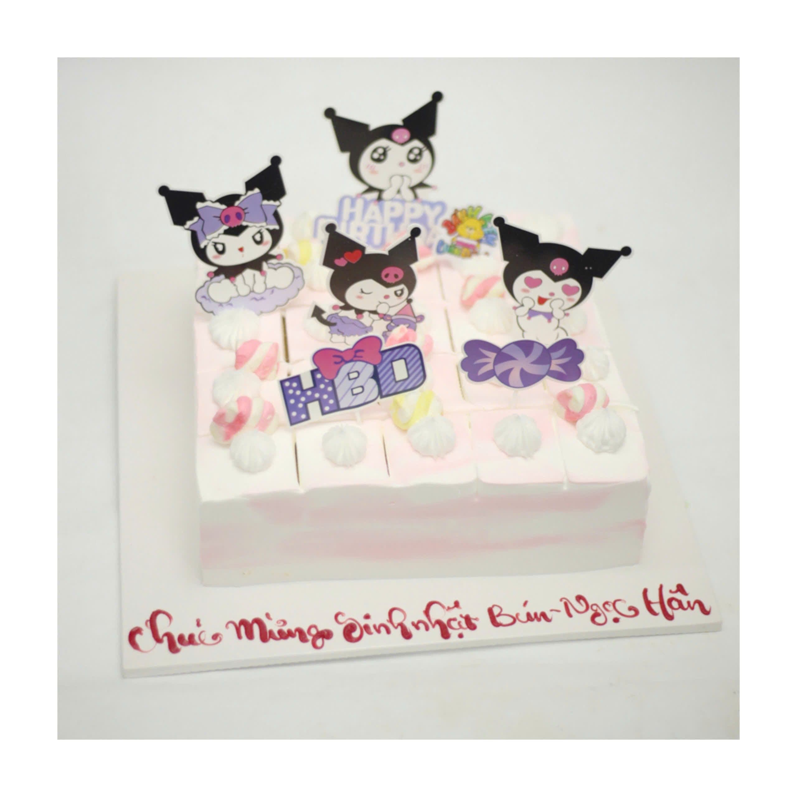 Bánh kem Kuromi cắt miếng dễ thương