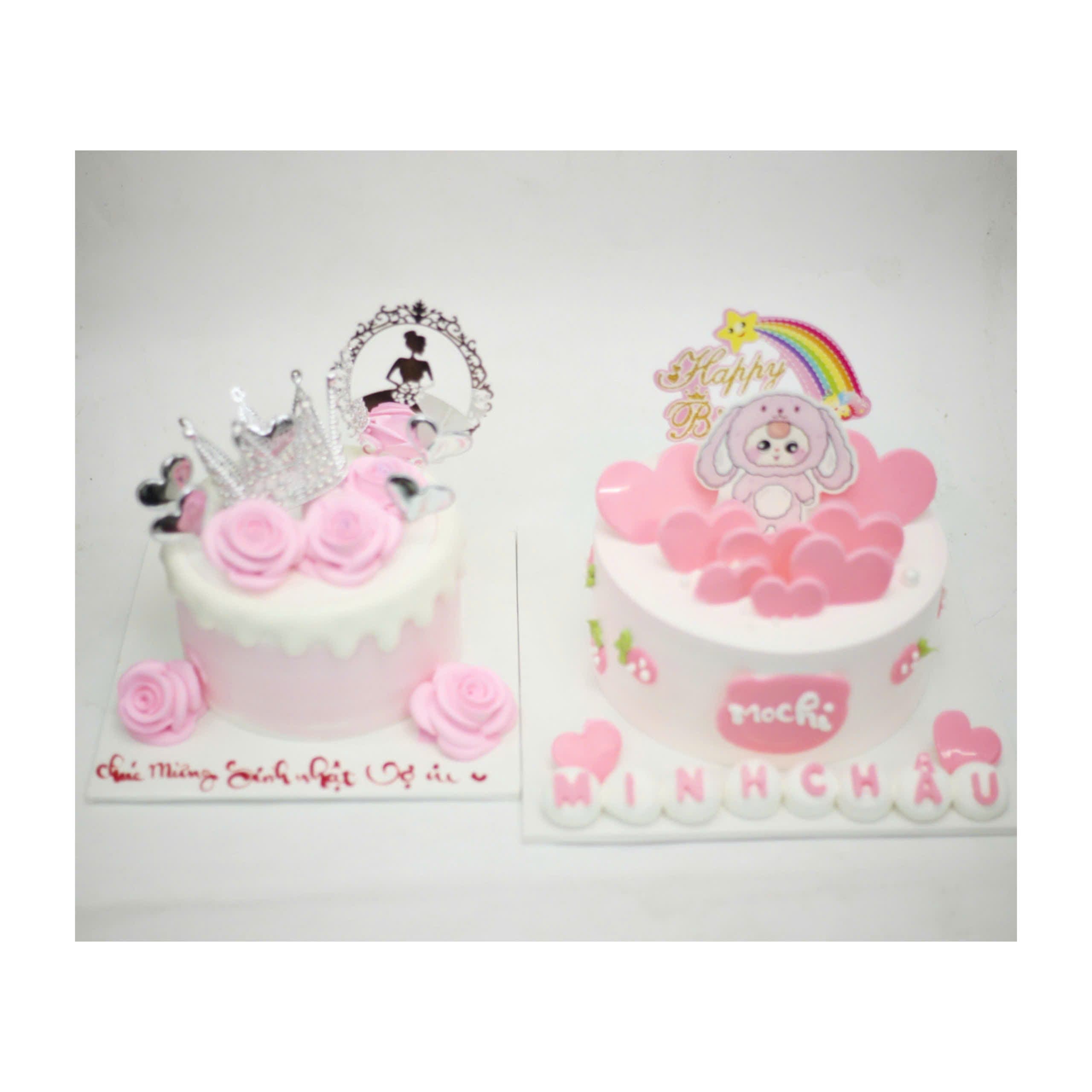 Set hai bánh kem công chúa và thỏ Mochi