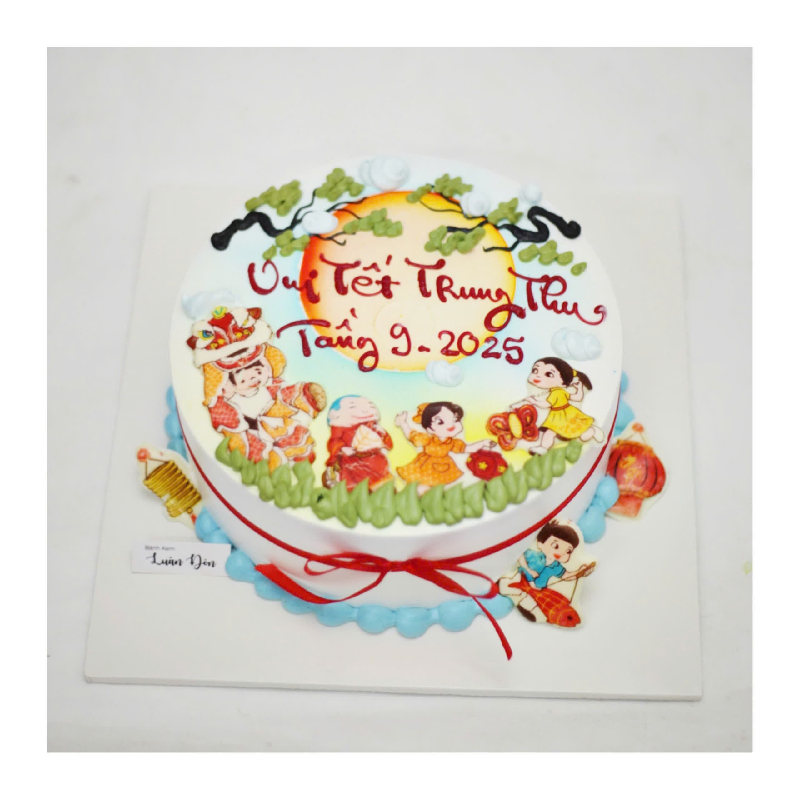 Bánh kem vui tết Trung Thu vẽ hình