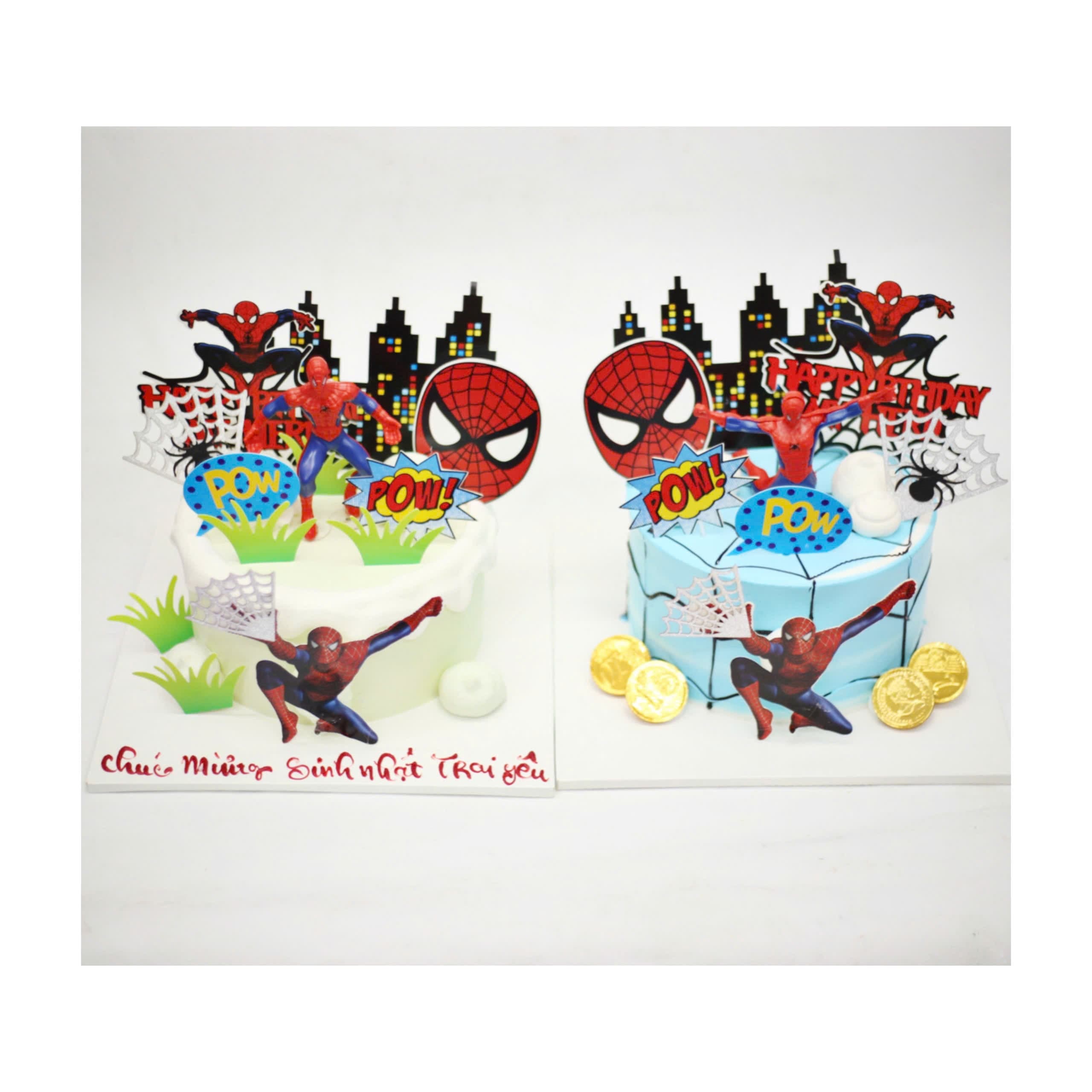 Bánh sinh nhật người nhện Spiderman cho bé trai