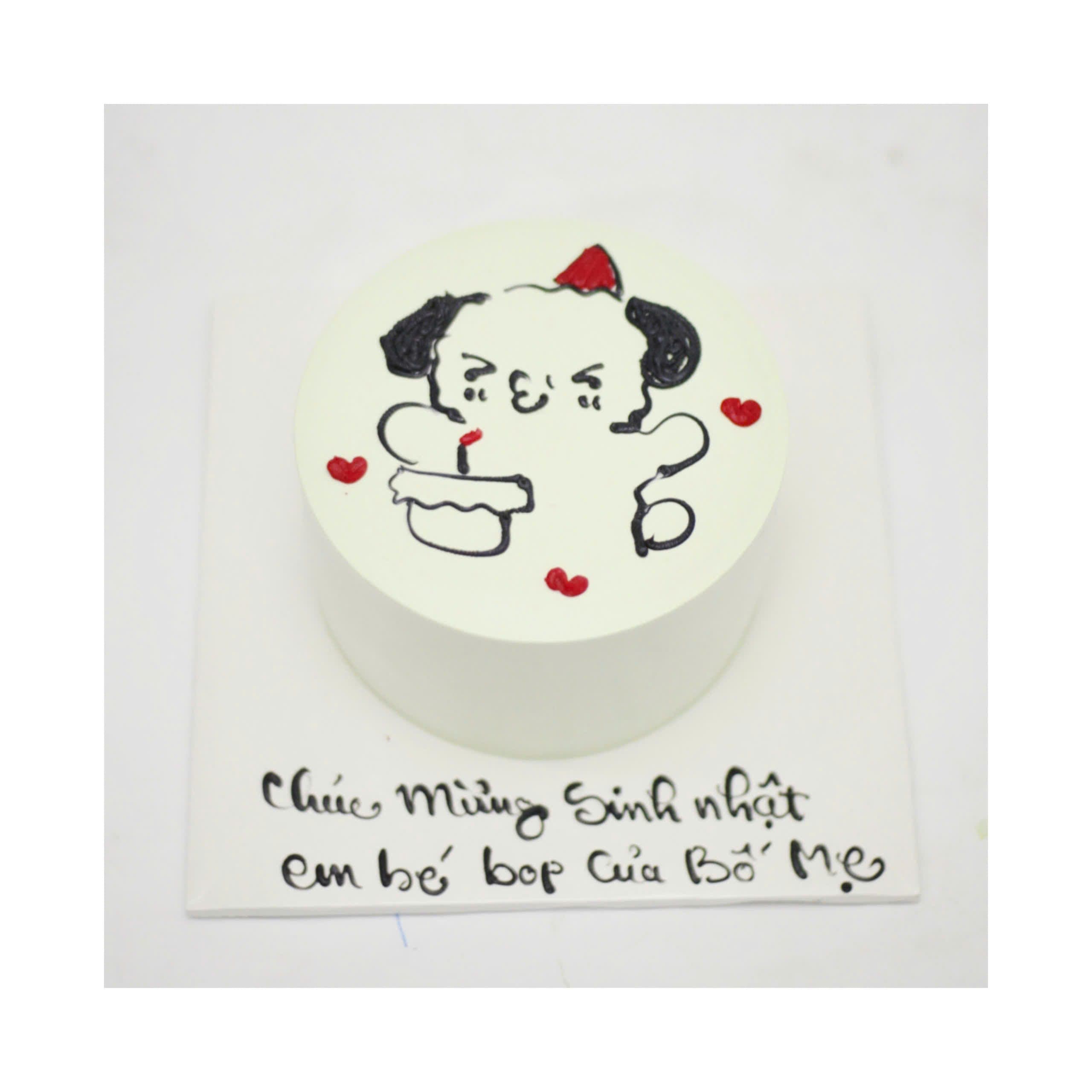 Bánh bento vẽ hình cún con đáng yêu