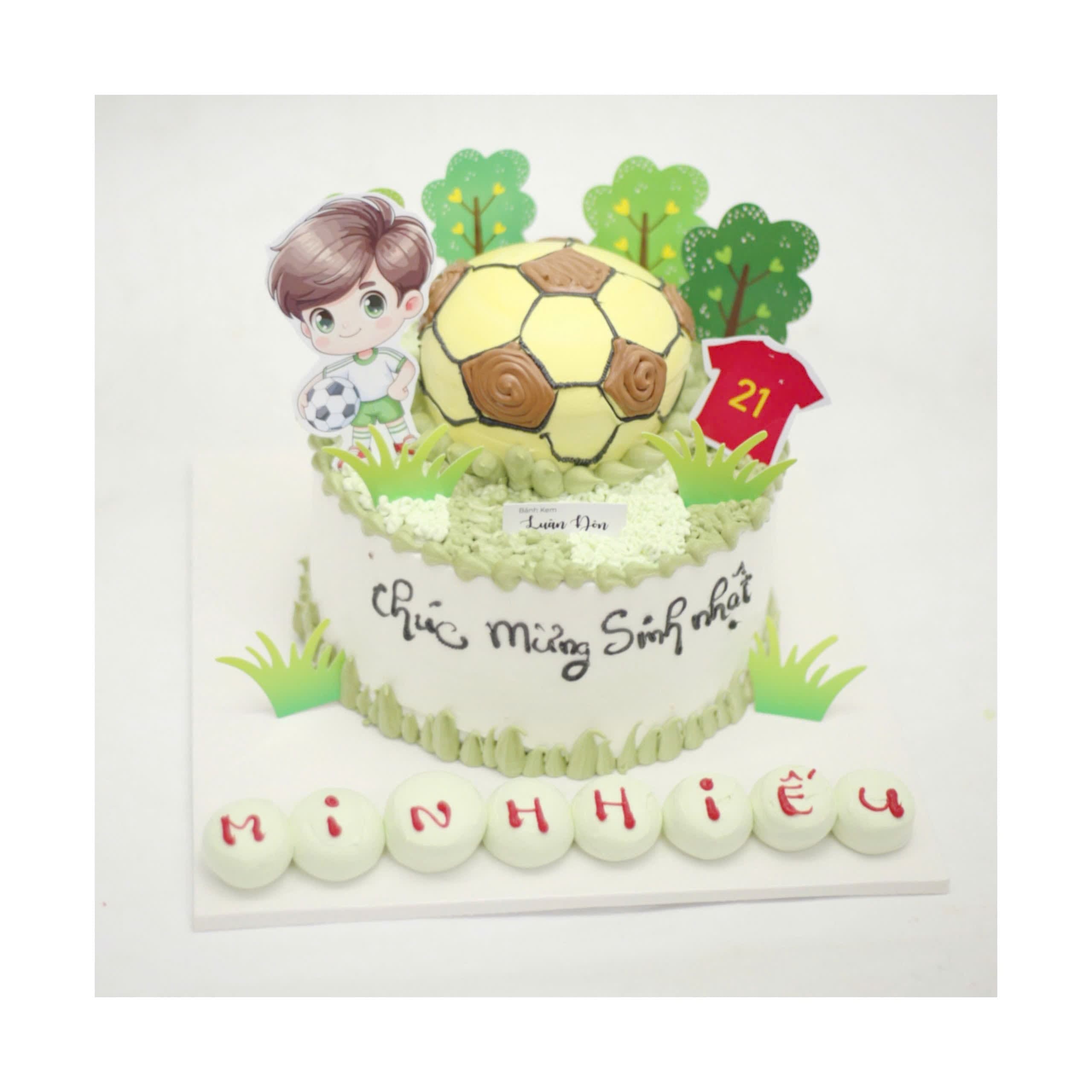 Bánh kem bóng đá bé trai Minh Hiếu