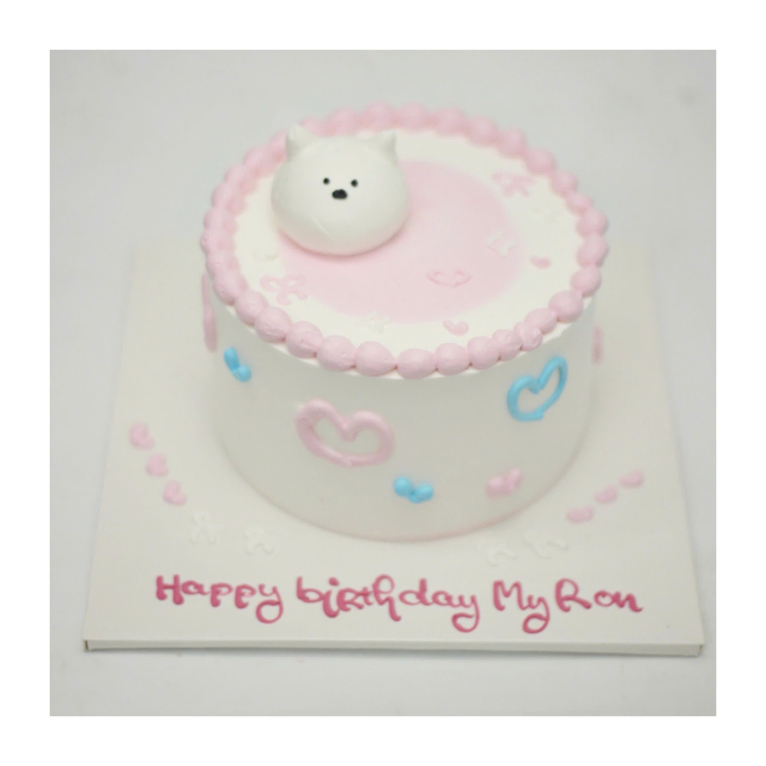 Bánh kem gấu trắng phong cách Hàn Quốc