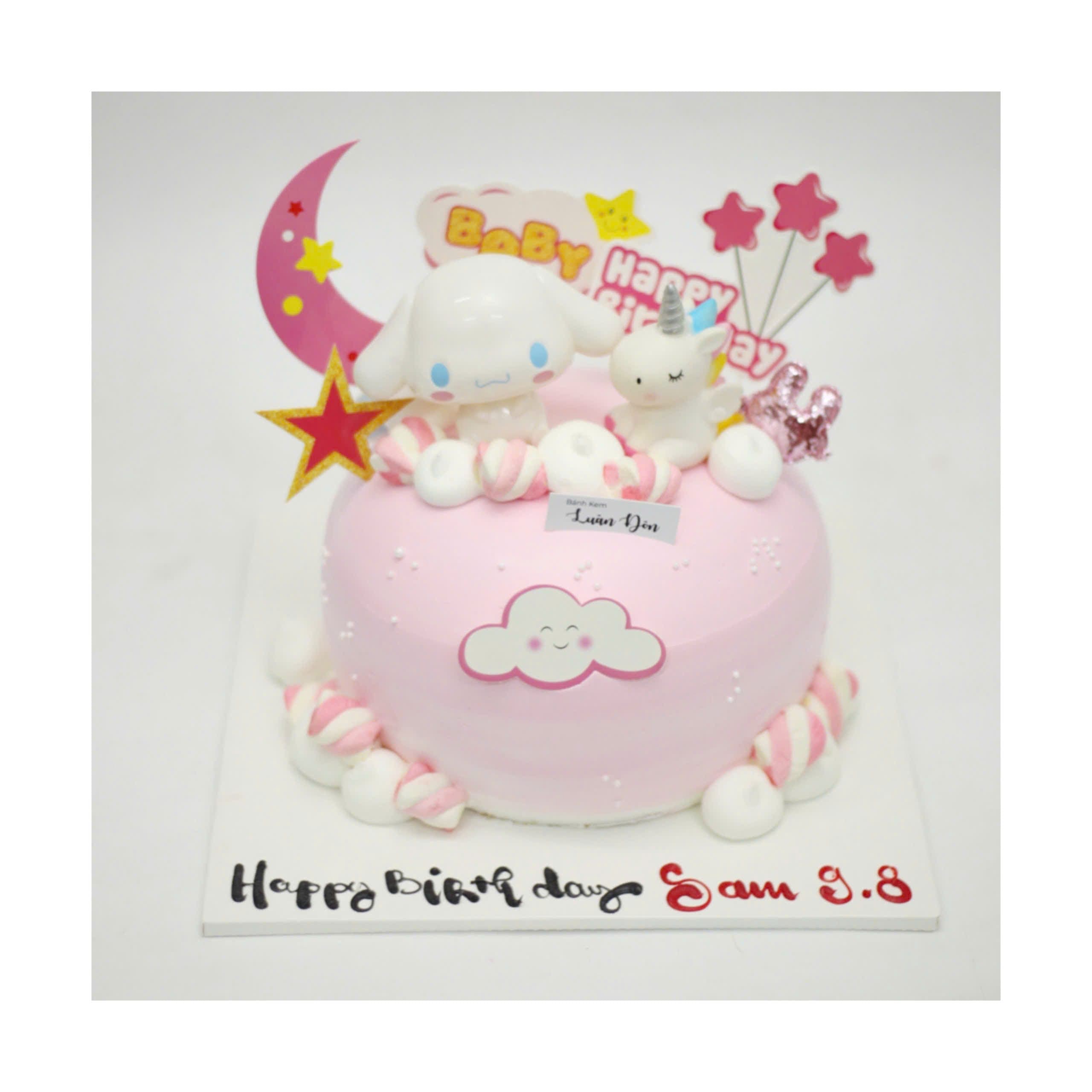 Bánh kem Cinnamoroll hồng dễ thương cho bé