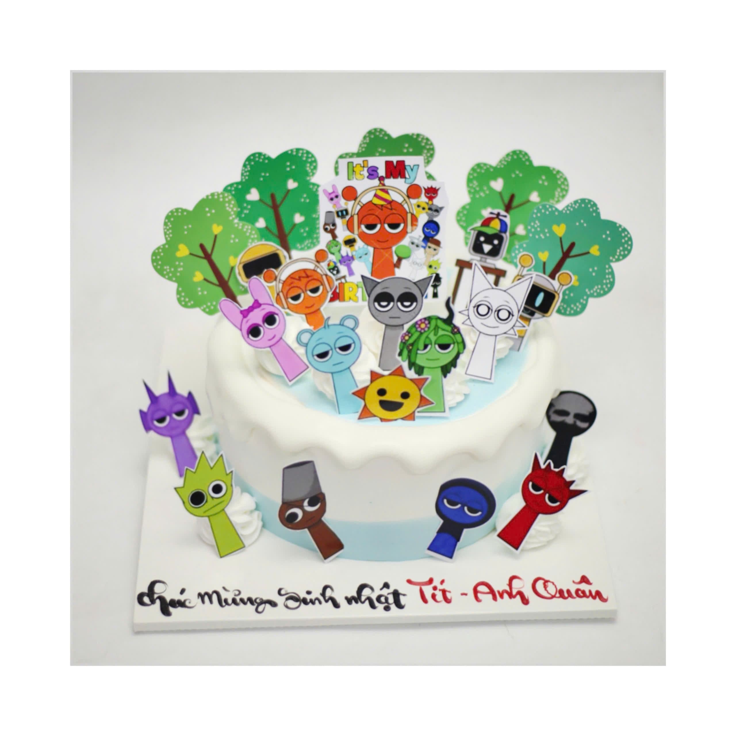 Bánh kem trang trí nhân vật hoạt hình