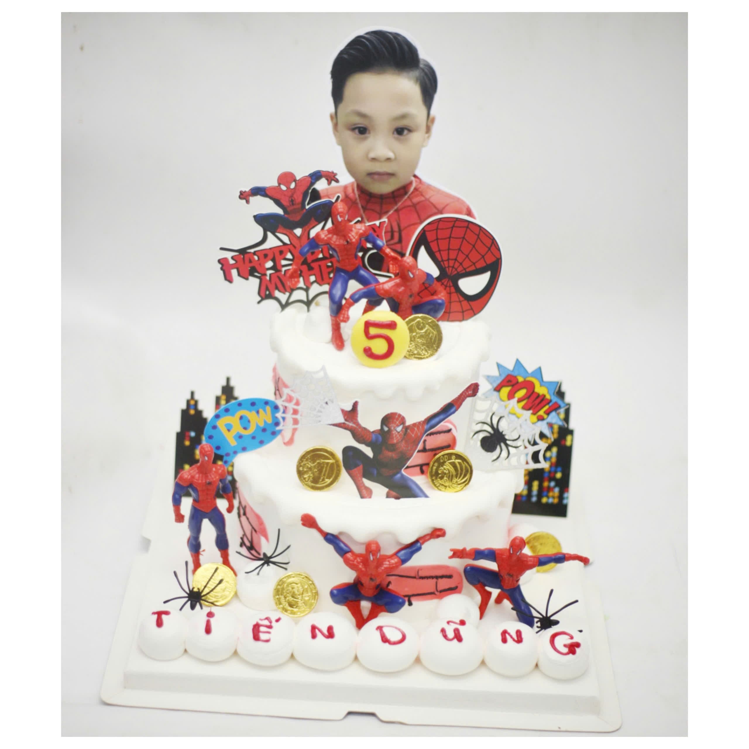 Bánh kem hai tầng siêu anh hùng Spiderman