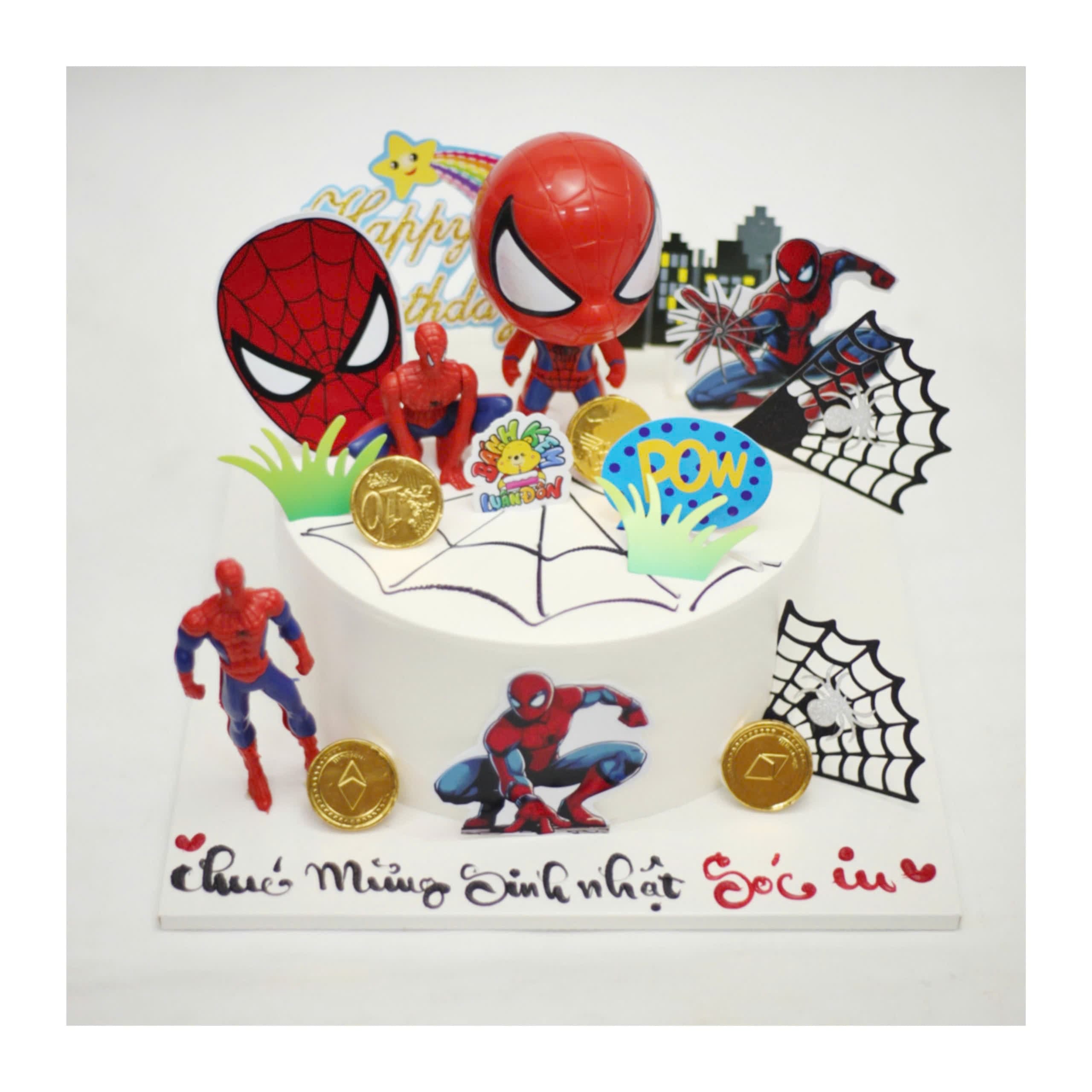 Bánh sinh nhật Người Nhện cho bé Sóc