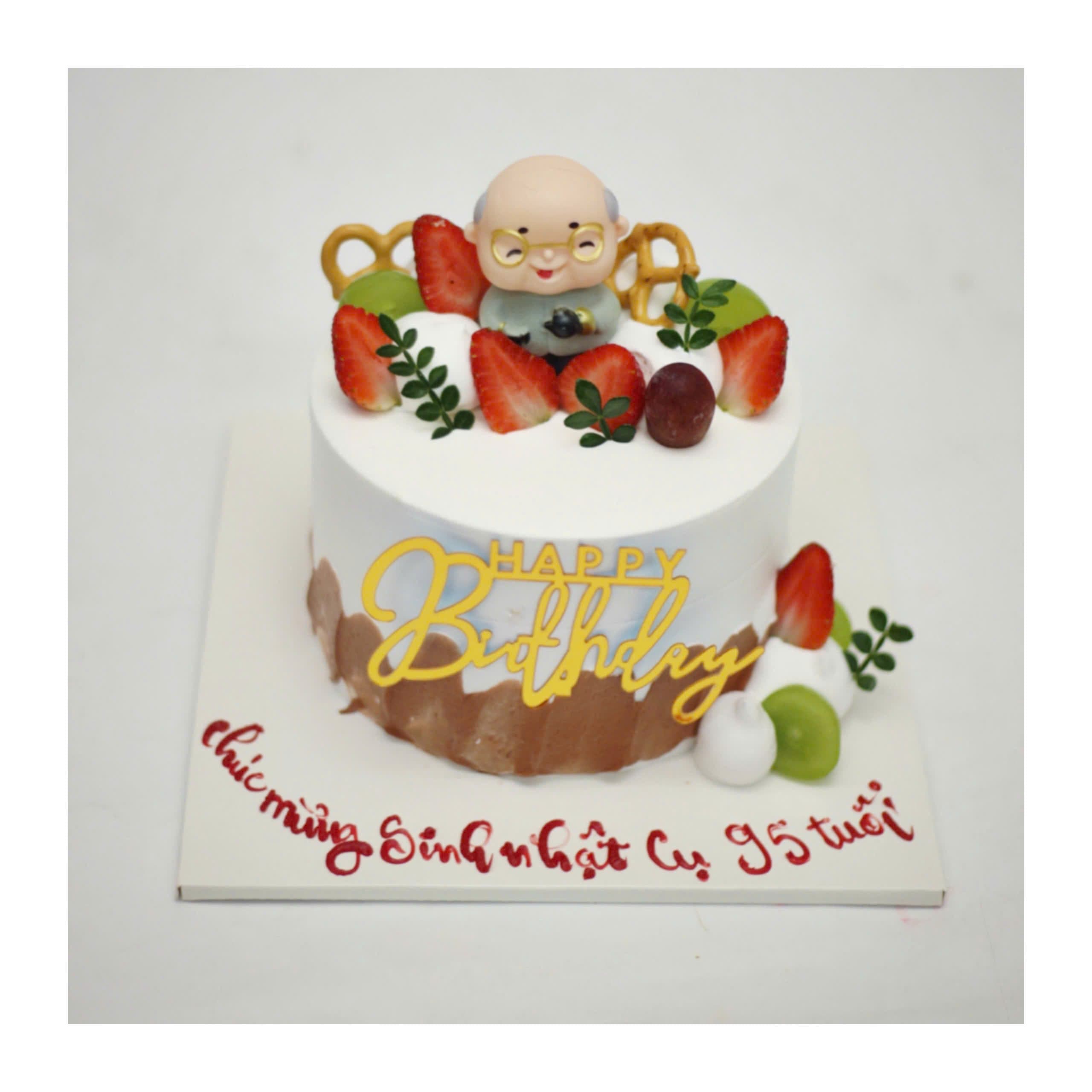 Bánh kem mừng thọ cụ ông 95 tuổi