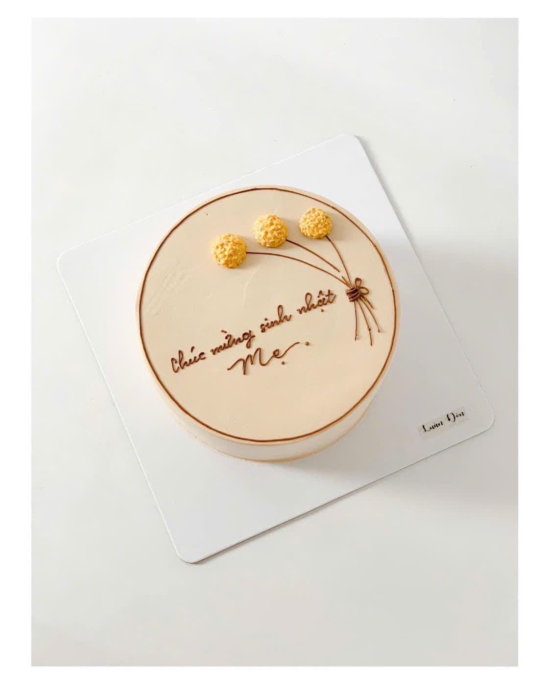 Bánh kem trà sữa trân châu tối giản