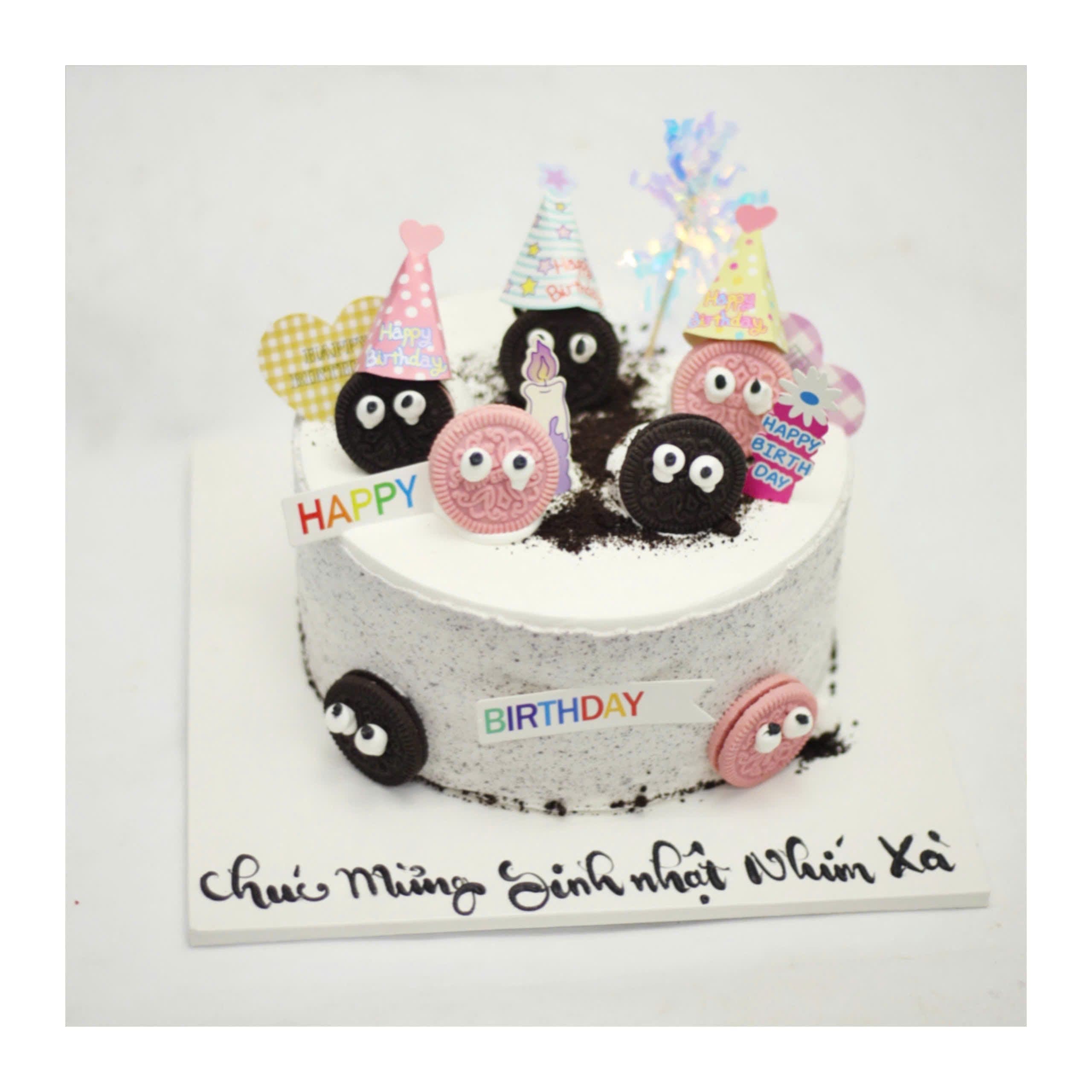 Bánh kem Oreo trang trí mắt tròn ngộ nghĩnh