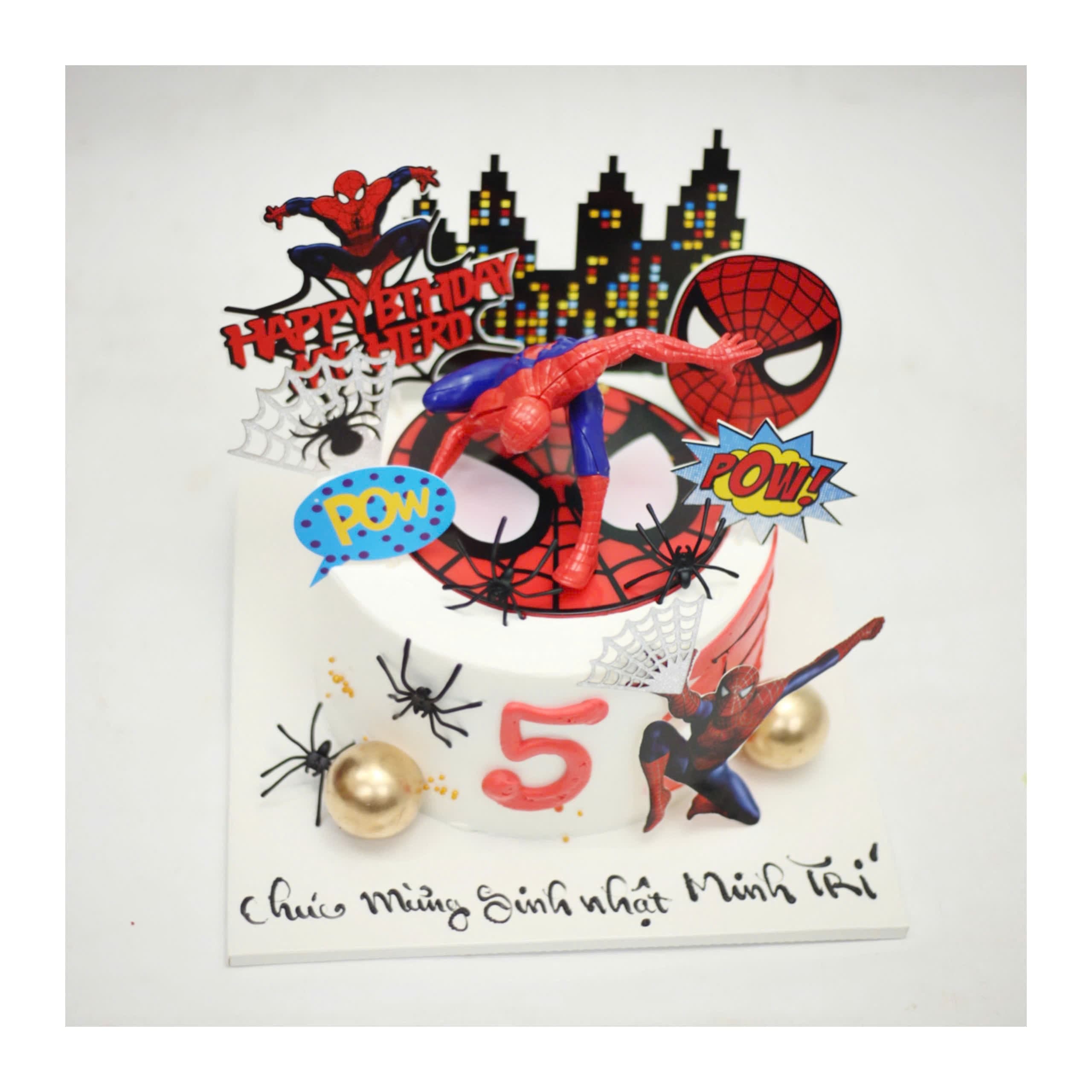 Bánh kem siêu anh hùng Spiderman năng động