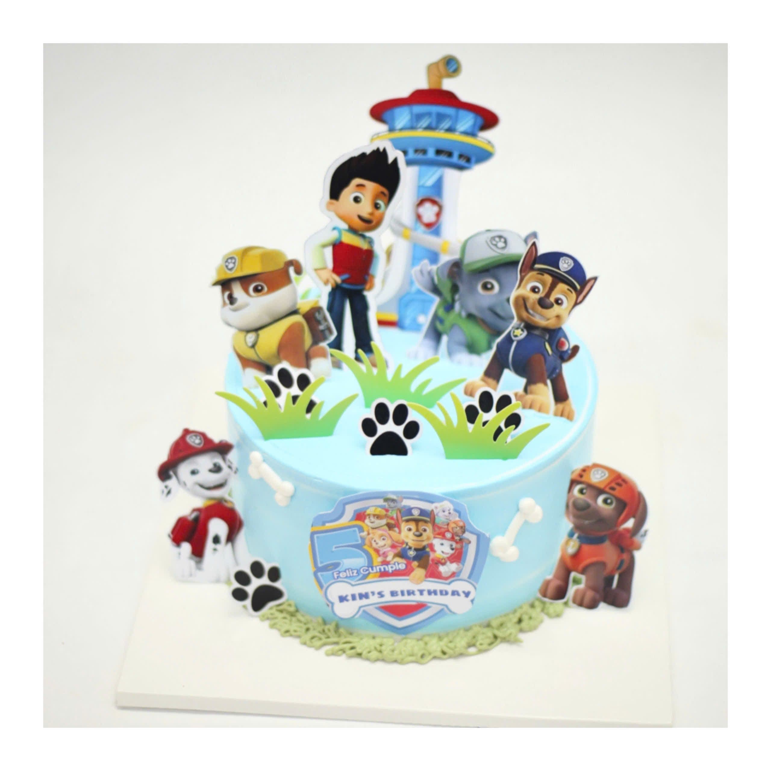 Bánh kem biệt đội cứu hộ Paw Patrol xanh