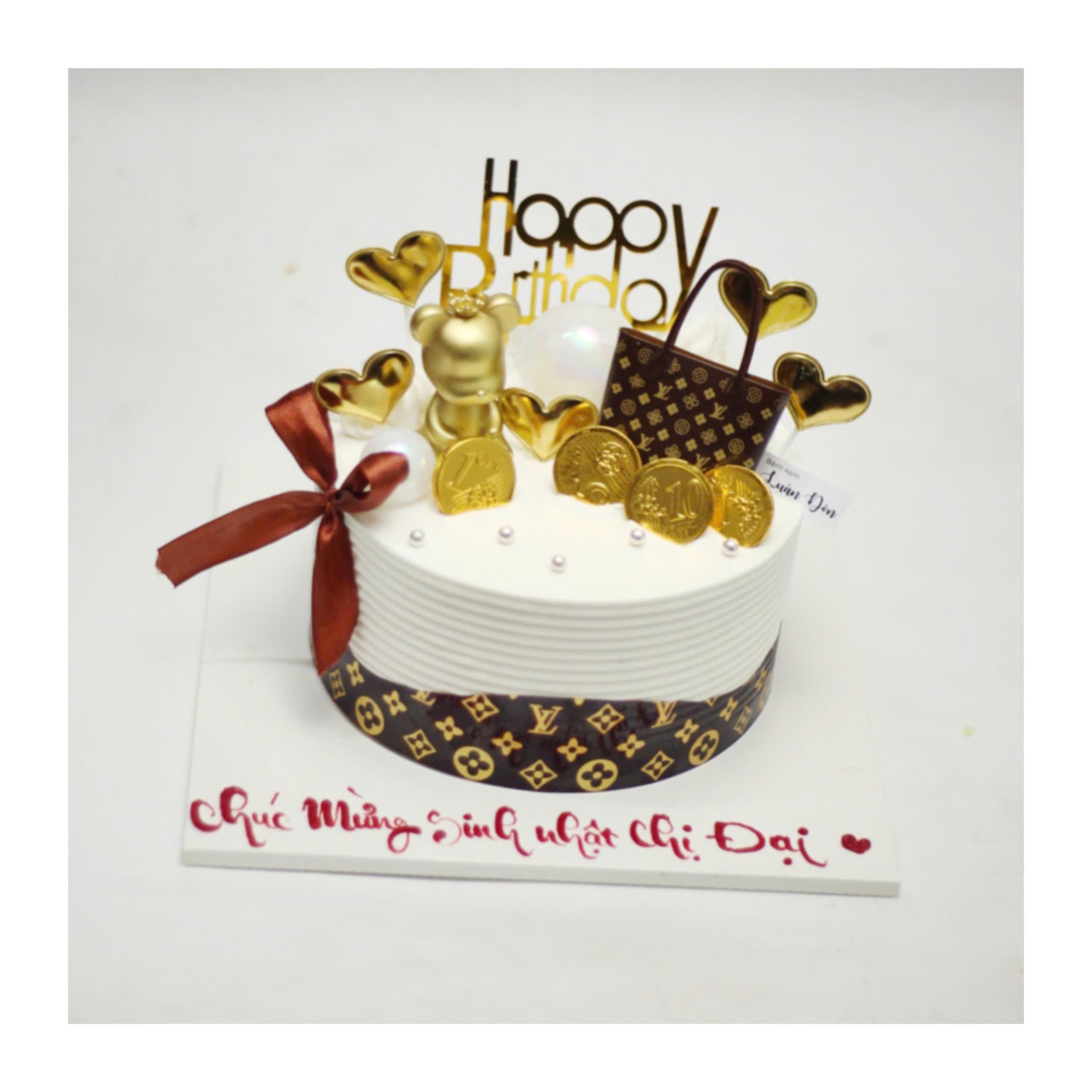 Bánh kem túi xách Louis Vuitton sang trọng