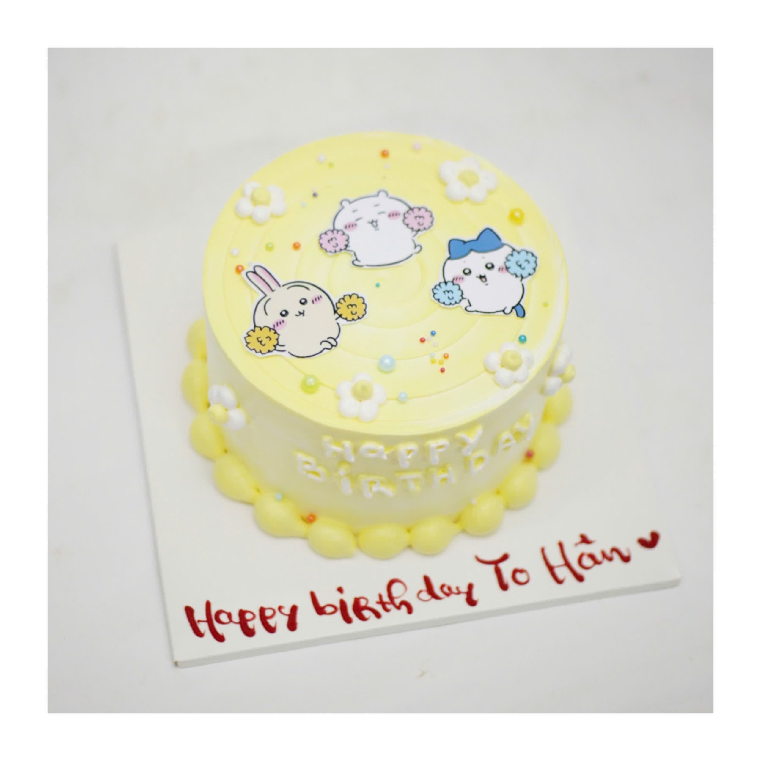 Bánh kem thỏ trắng và các bạn nhỏ vui nhộn