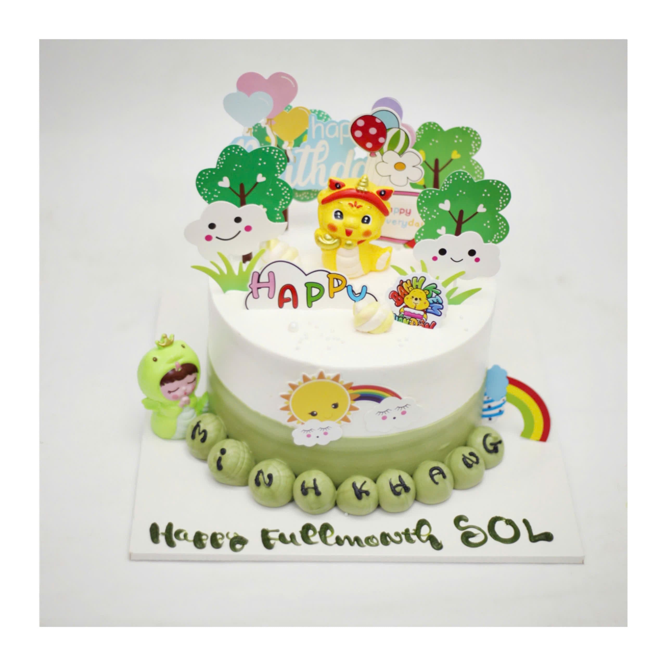 Bánh kem mừng đầy tháng bé Minh Khang