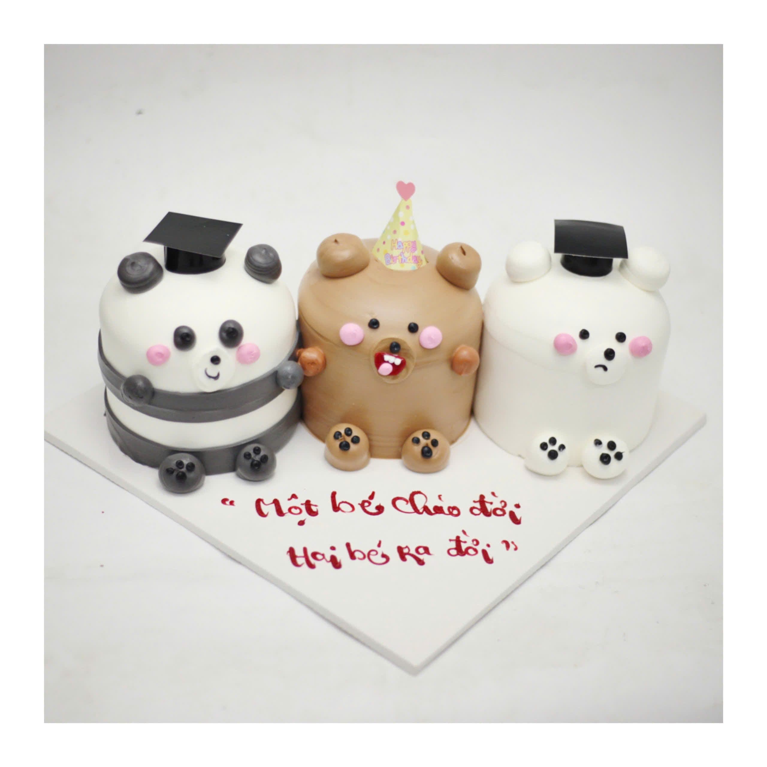 Set ba bánh kem gấu We Bare Bears