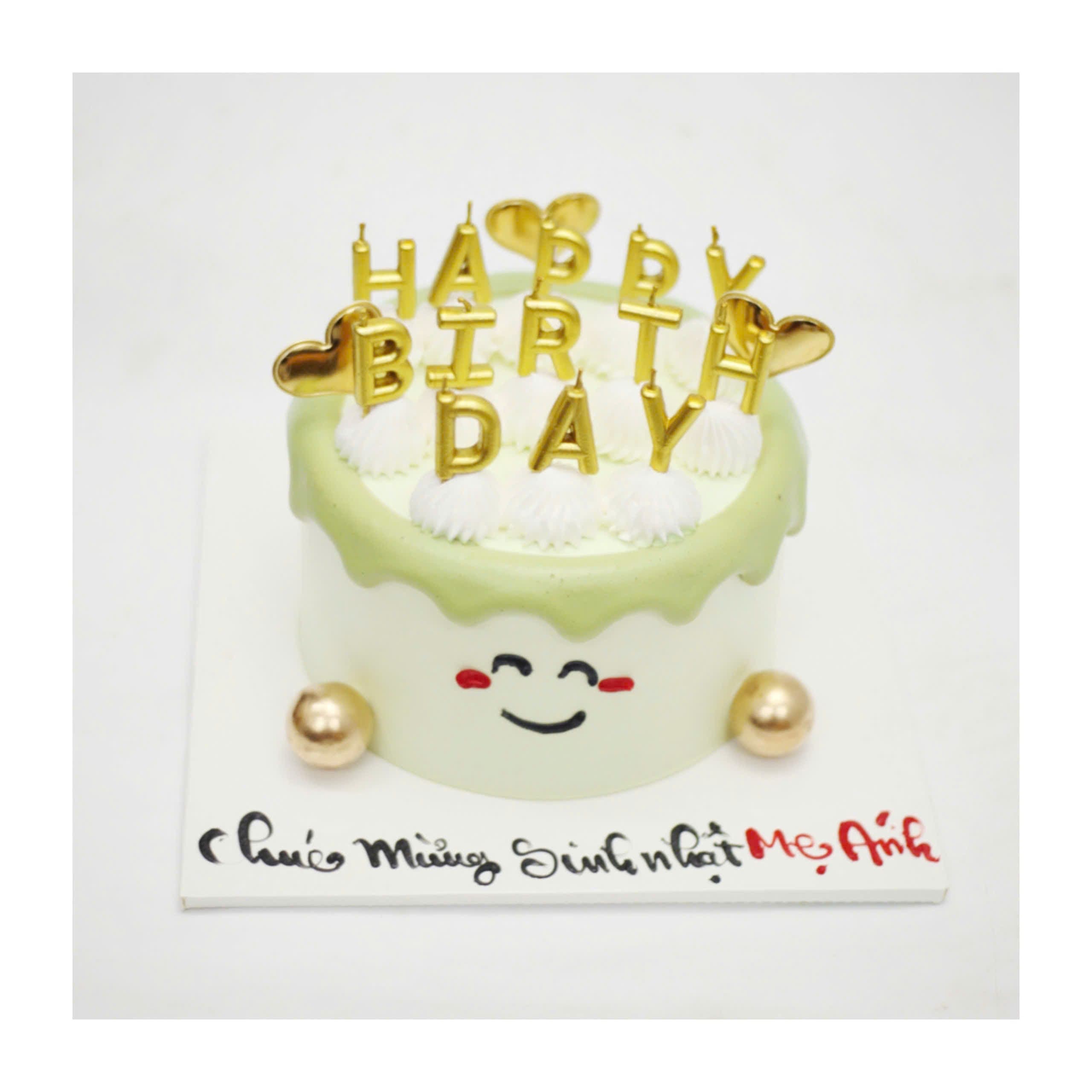 Bánh kem mặt cười xanh bơ tặng mẹ