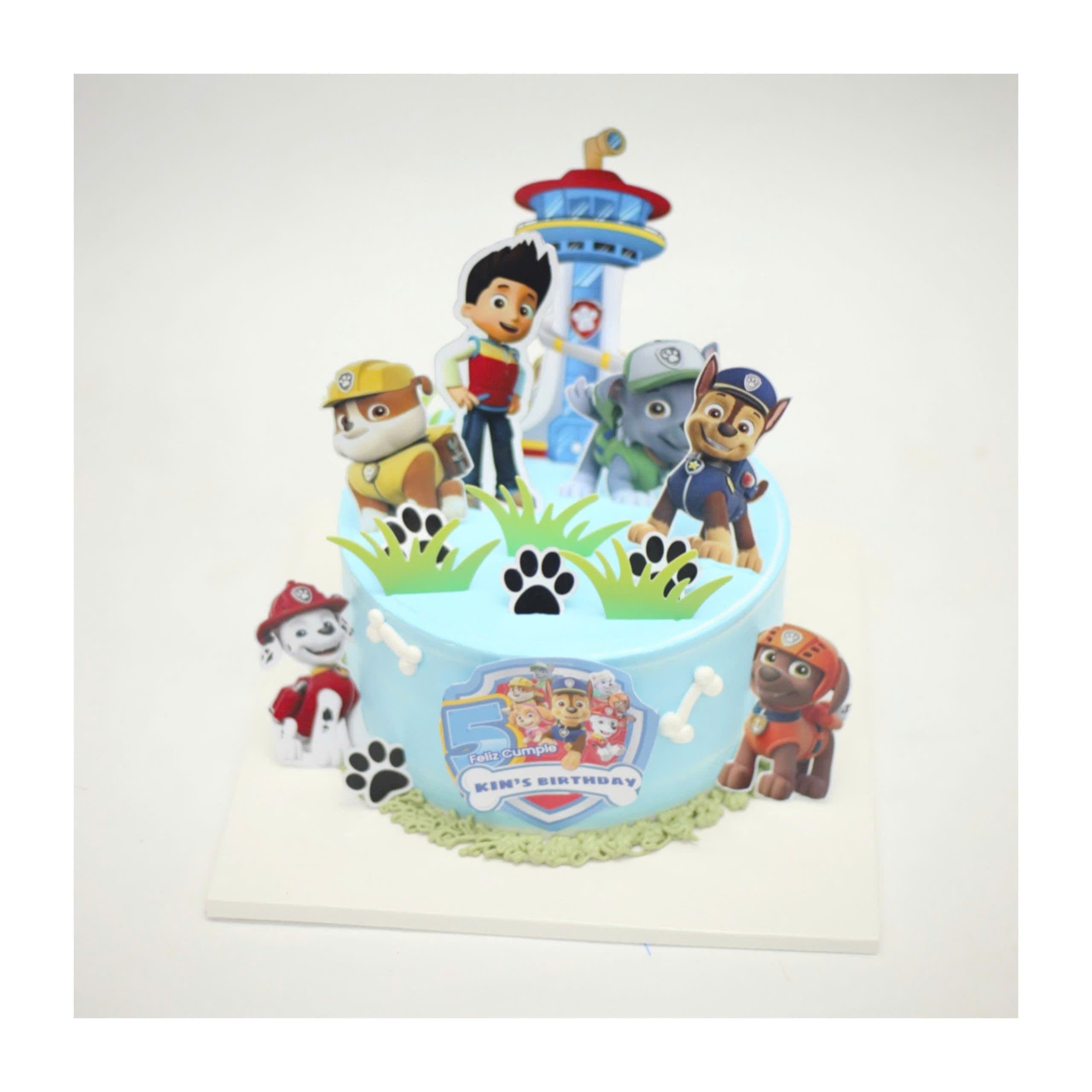 Bánh kem Paw Patrol xanh dương năng động