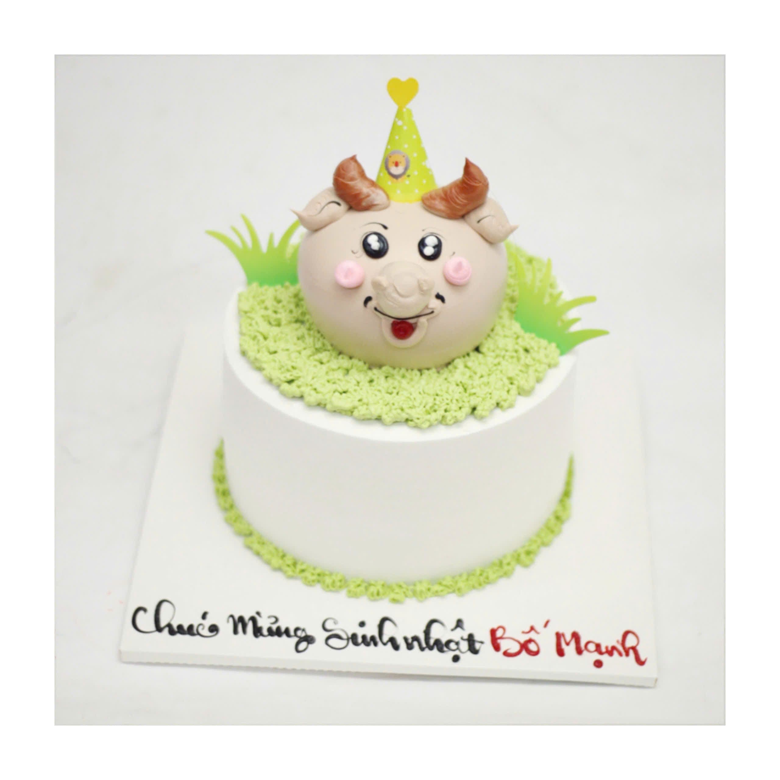 Bánh kem con giáp tuổi Sửu ngộ nghĩnh