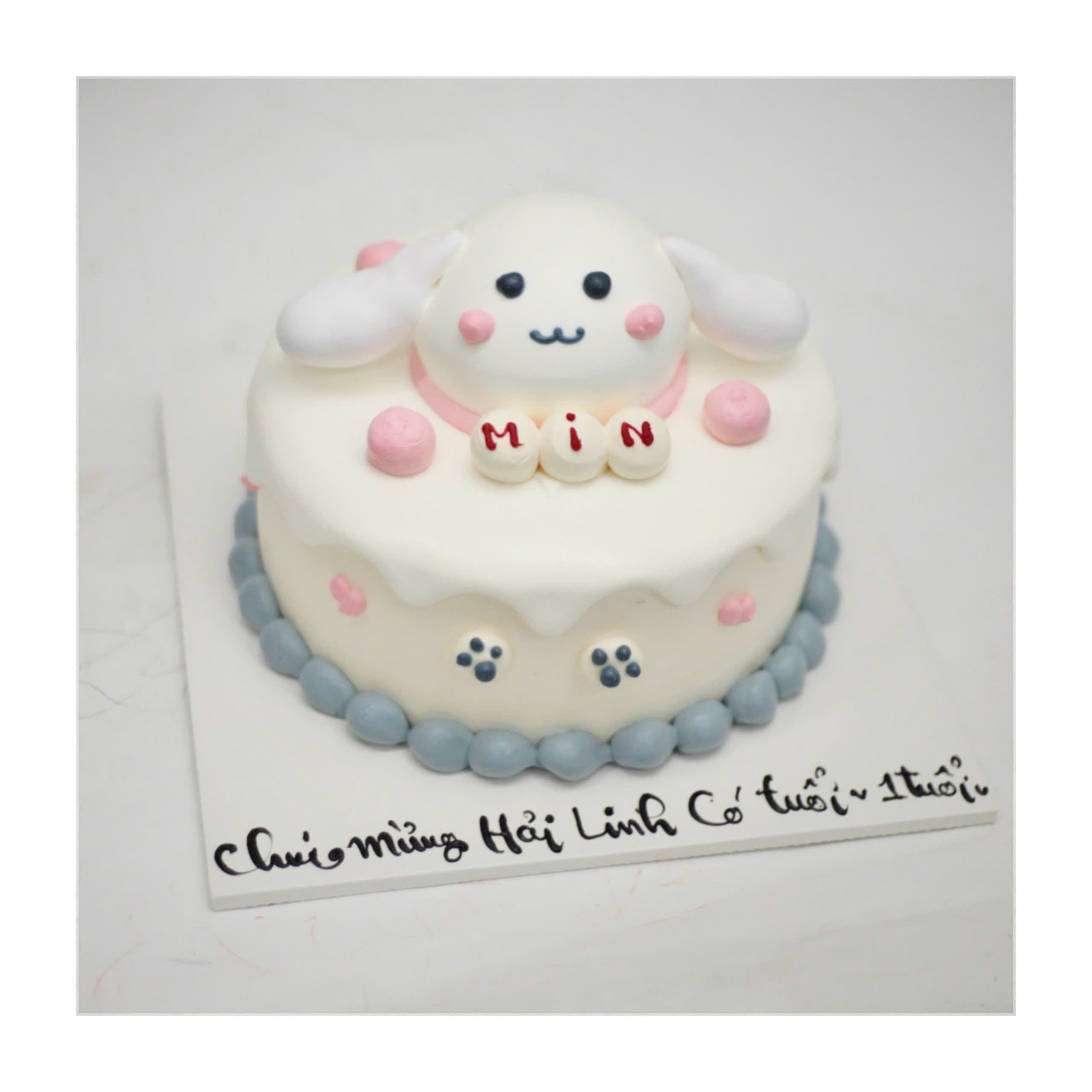 Bánh kem Cinnamoroll trắng hồng cho bé gái