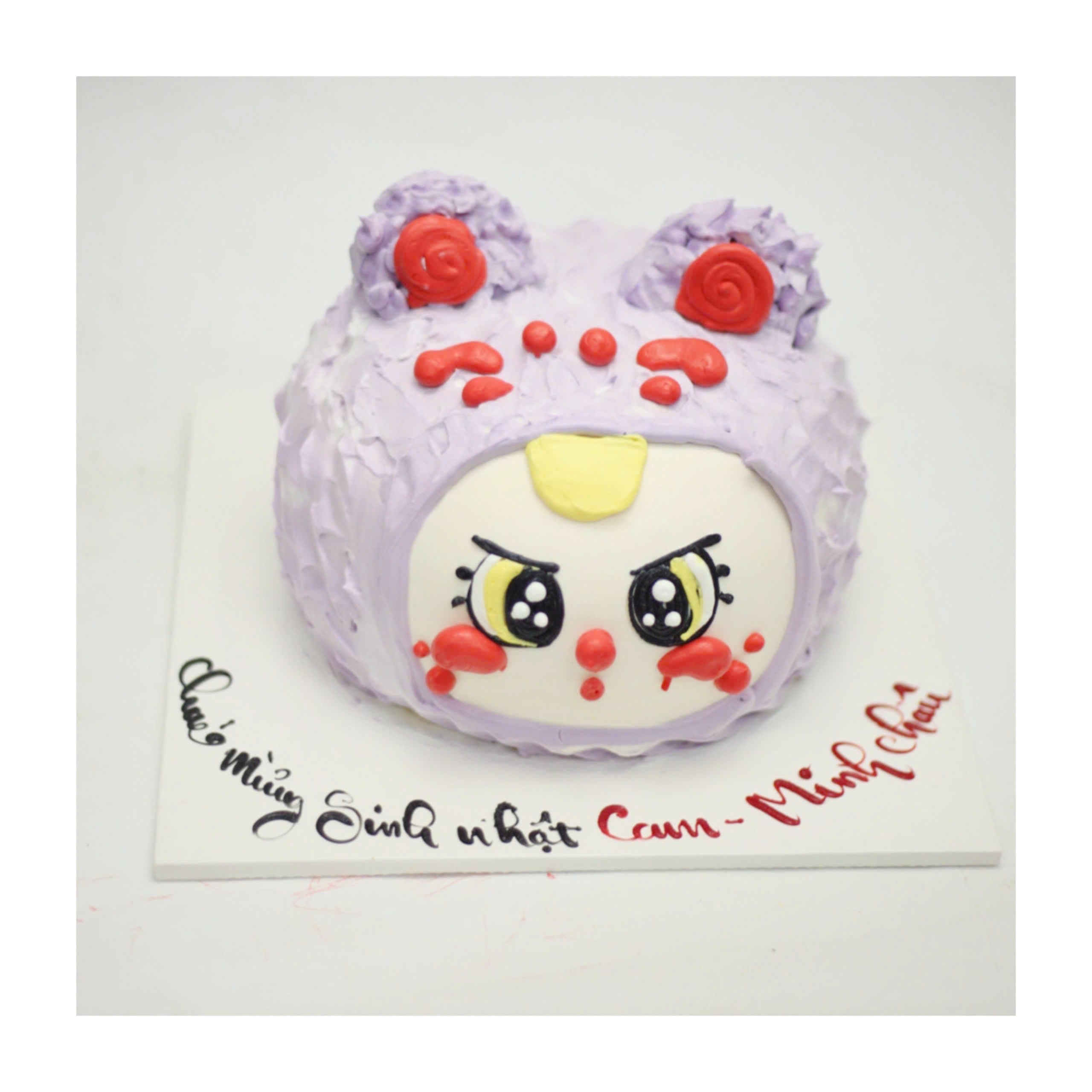 Bánh kem Labubu tím sáng tạo độc đáo