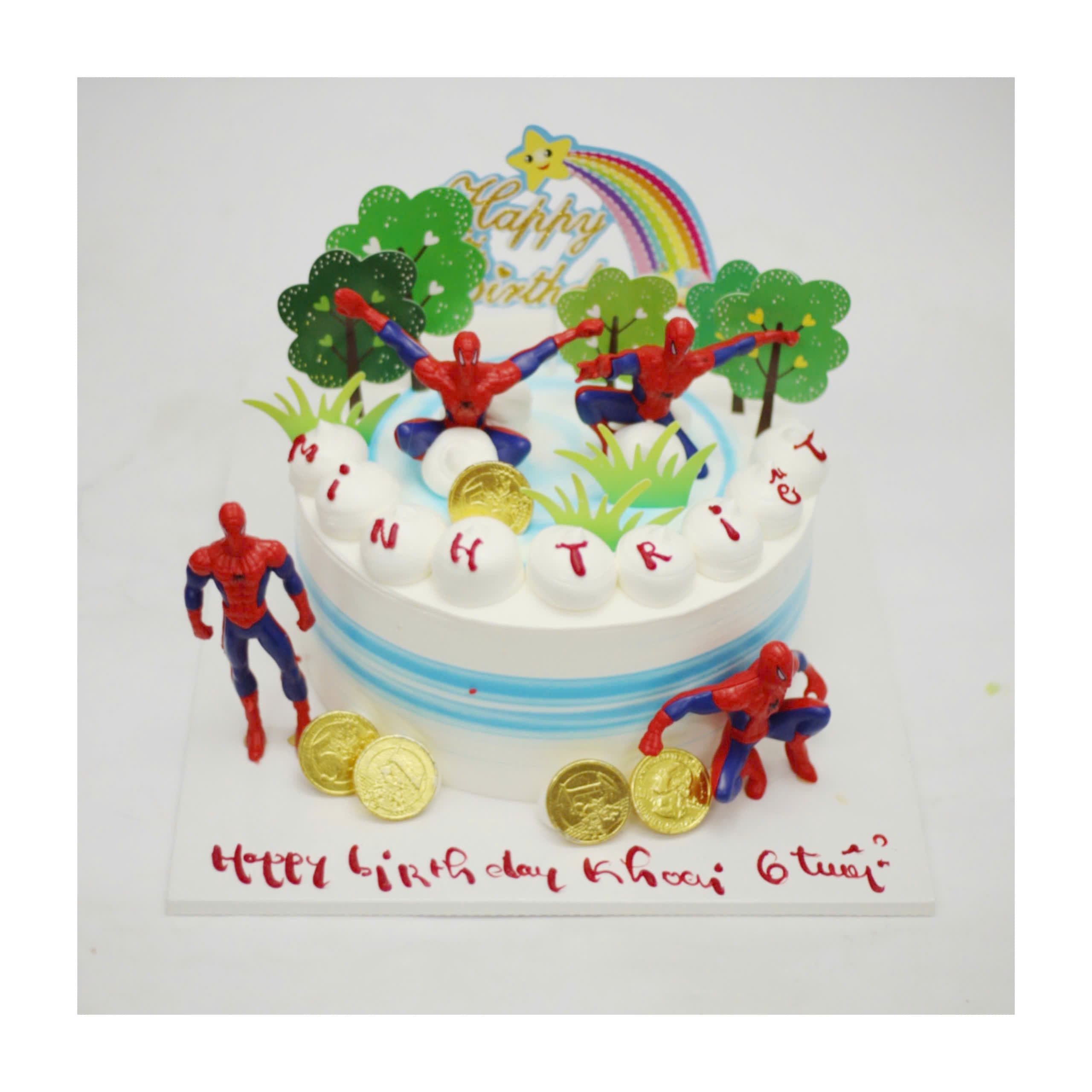 Bánh sinh nhật siêu anh hùng Người Nhện đỏ